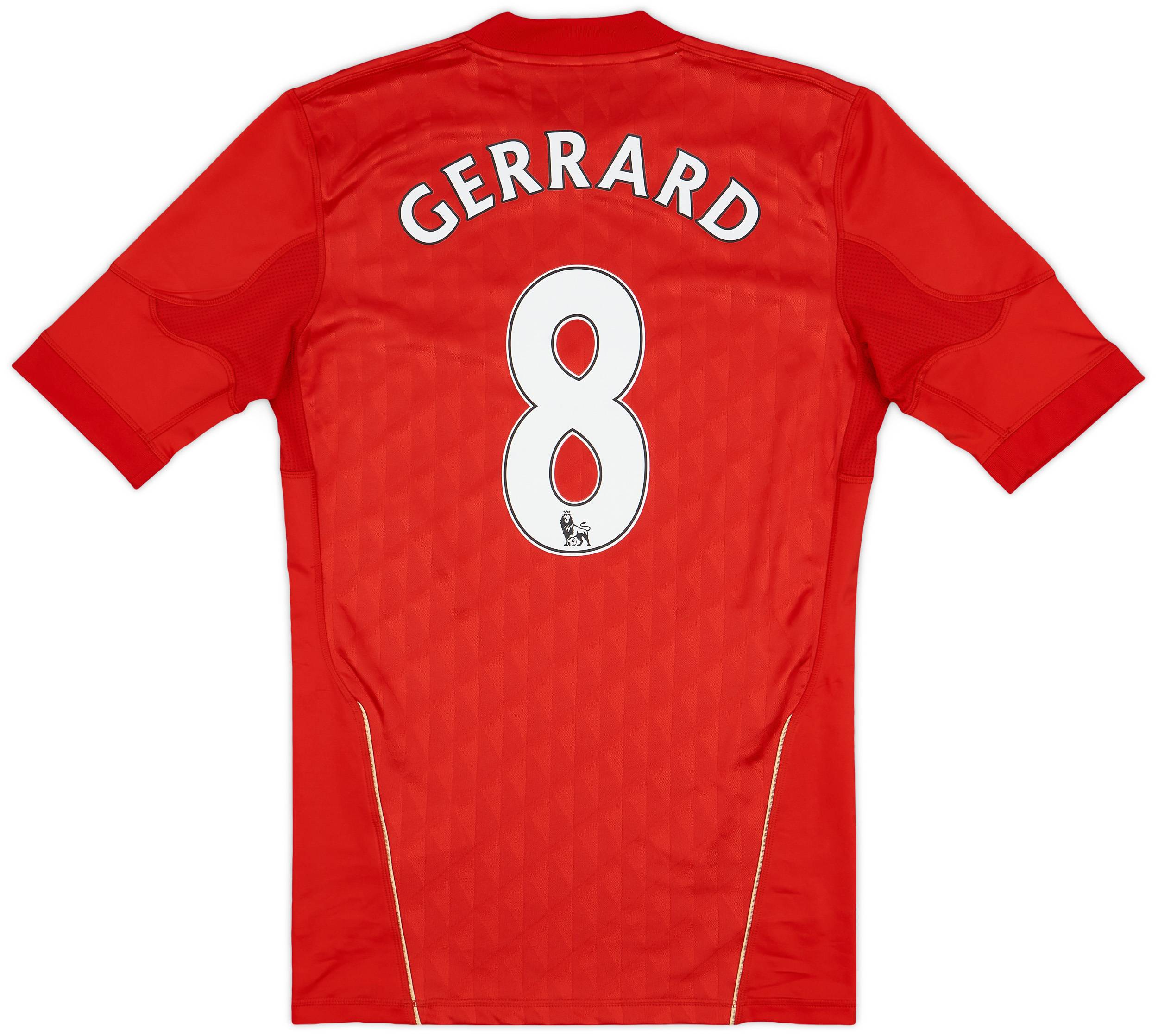 2010-12 Liverpool Player Issue TechFit Home Shirt Gerrard #8 - 9/10 - (L)