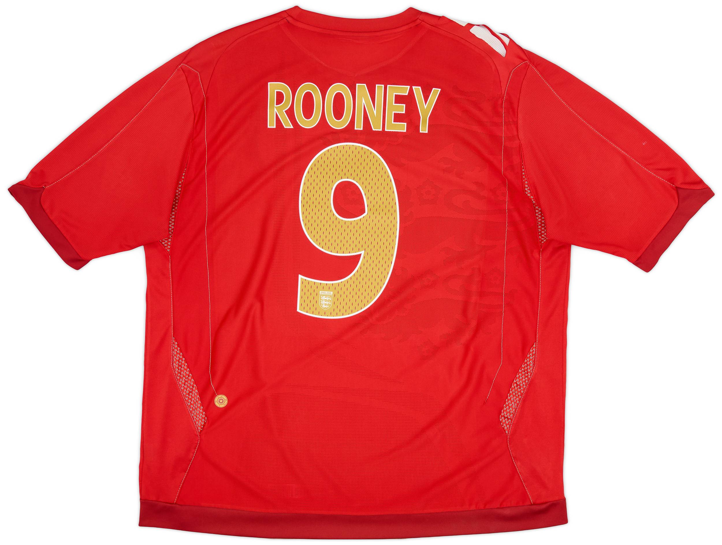 2006-08 England Away Shirt Rooney #9 - 5/10 - (XXL)