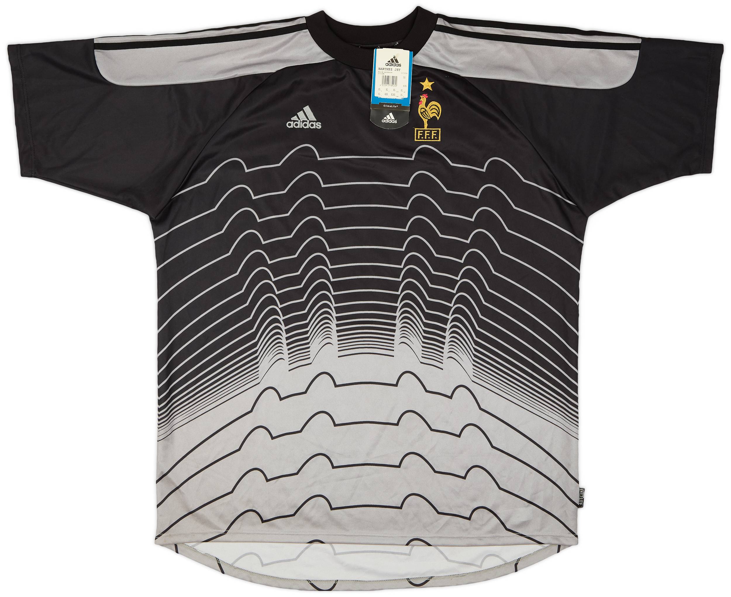 Fabien Barthez Maillot France 98 Adidas 2000-02 France GK S/S
