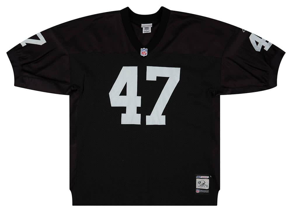 2001 Oakland Raiders Wheatley 47 Authentic Reebok Jersey Home 3XL
