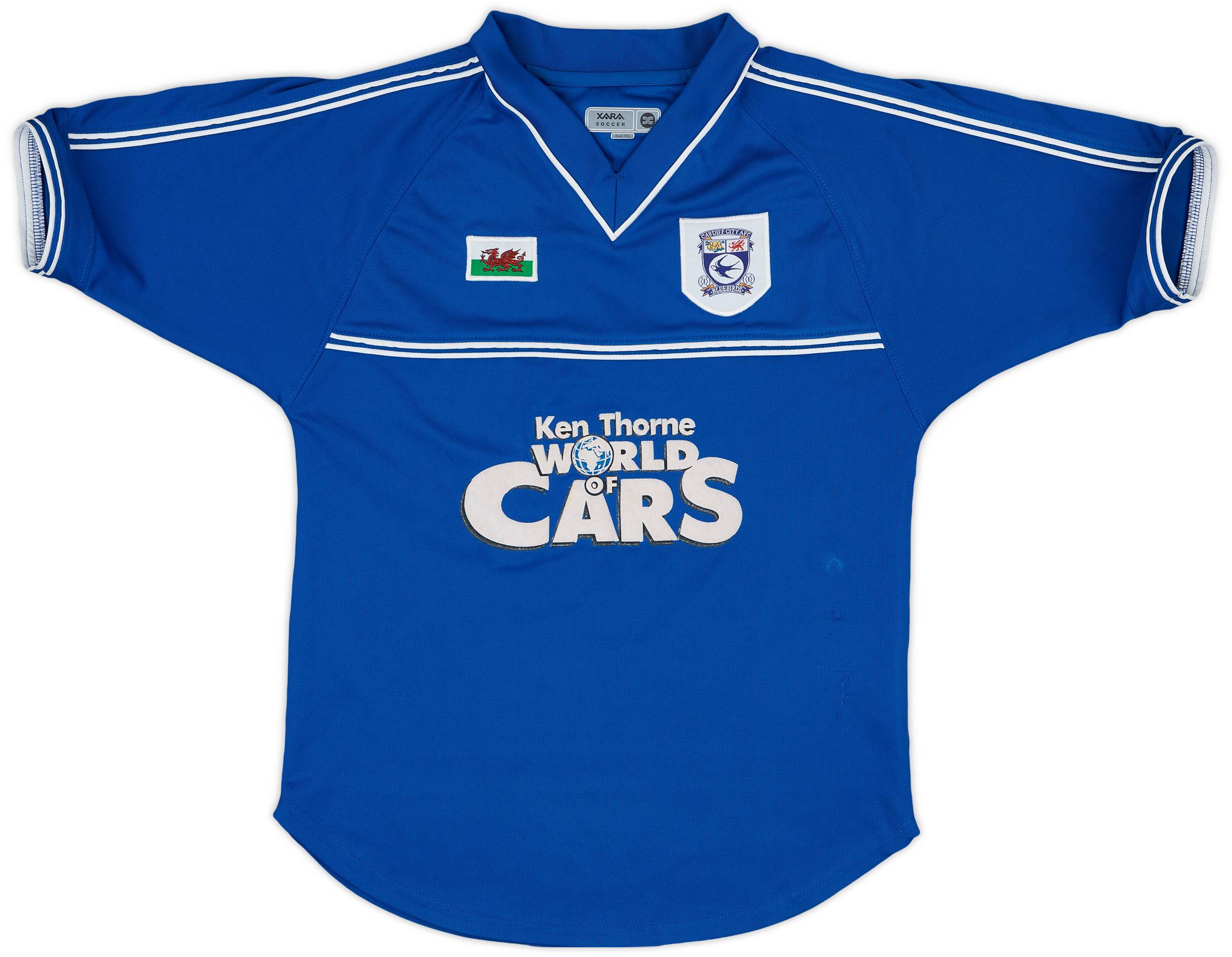 2001-02 Cardiff Home Shirt - 7/10 - (XL.Boys)