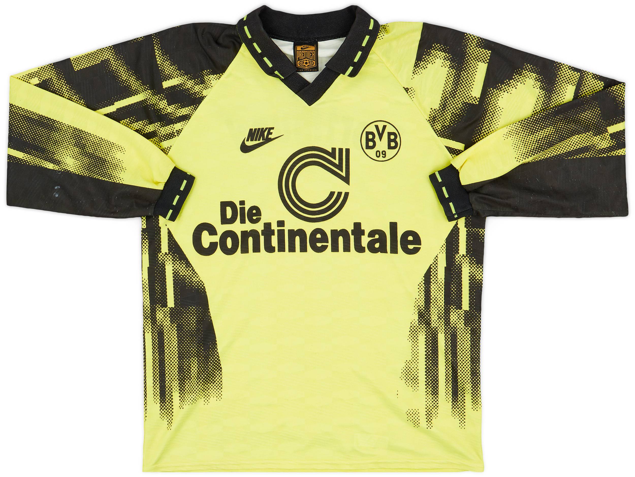 1992-93 Borussia Dortmund Home L/S Shirt - 8/10 - (M)