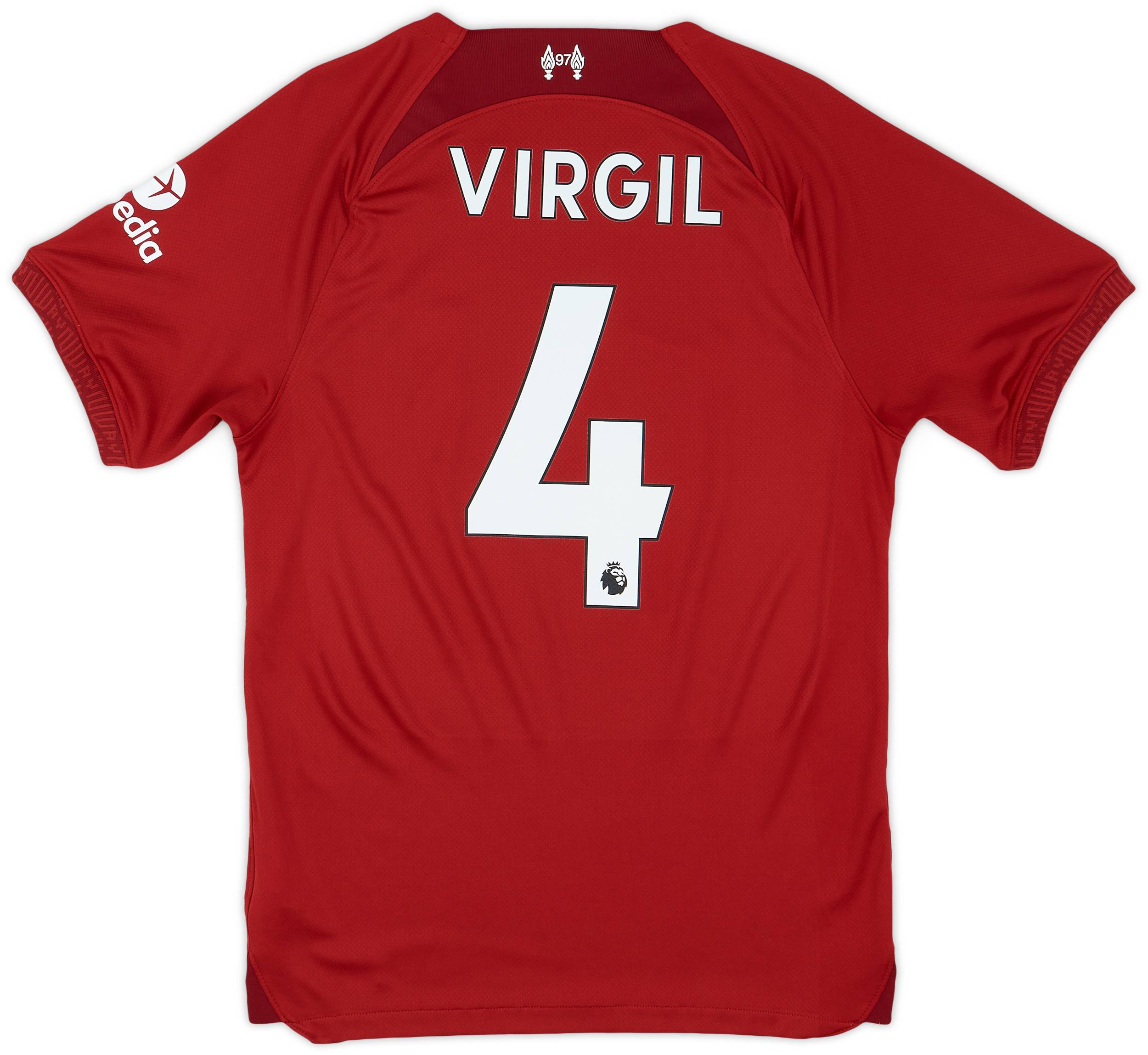 2022-23 Liverpool Home Shirt Virgil #4 - 9/10 - (S)