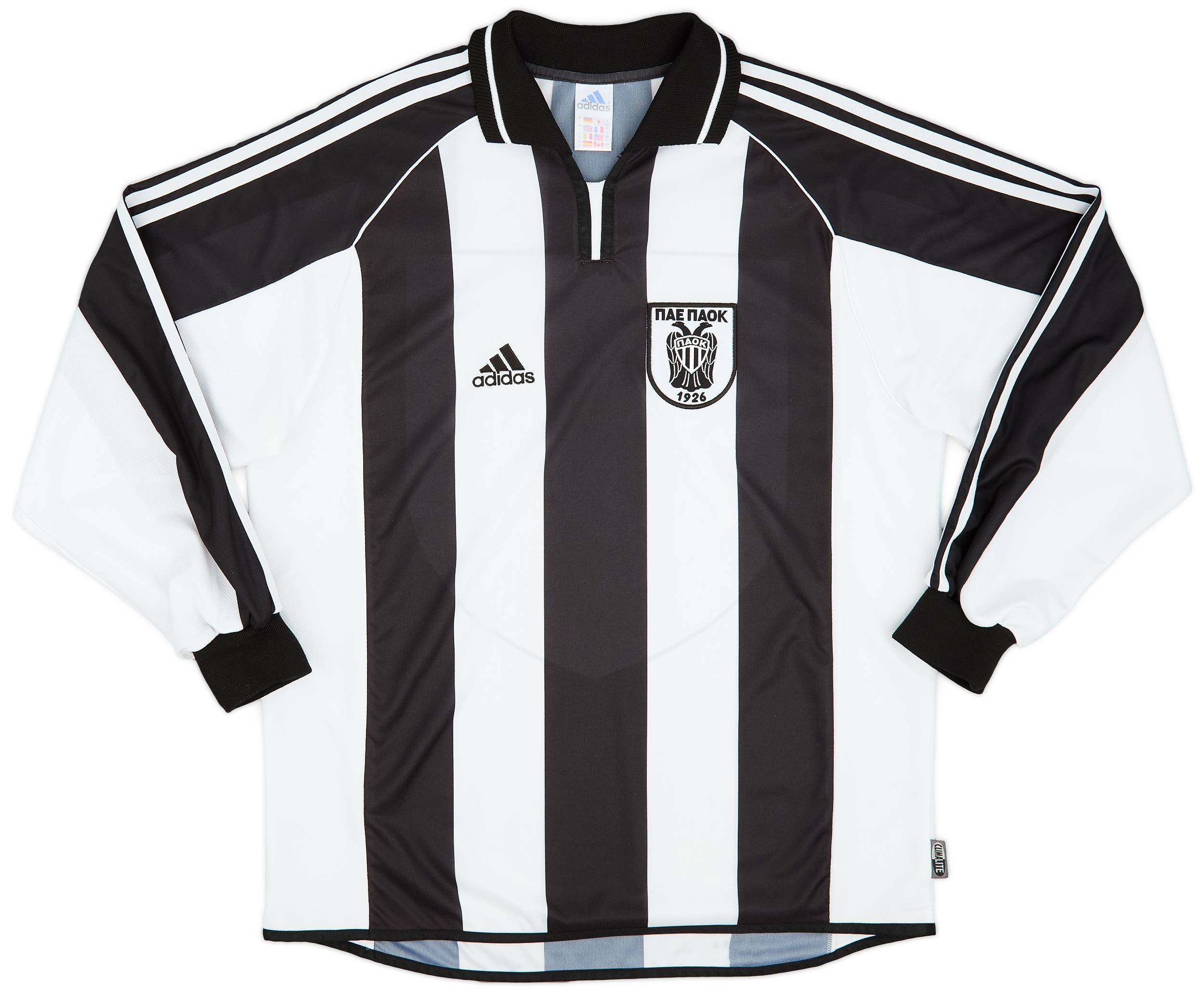 2001-02 PAOK Home L/S Shirt - 9/10 - (L)