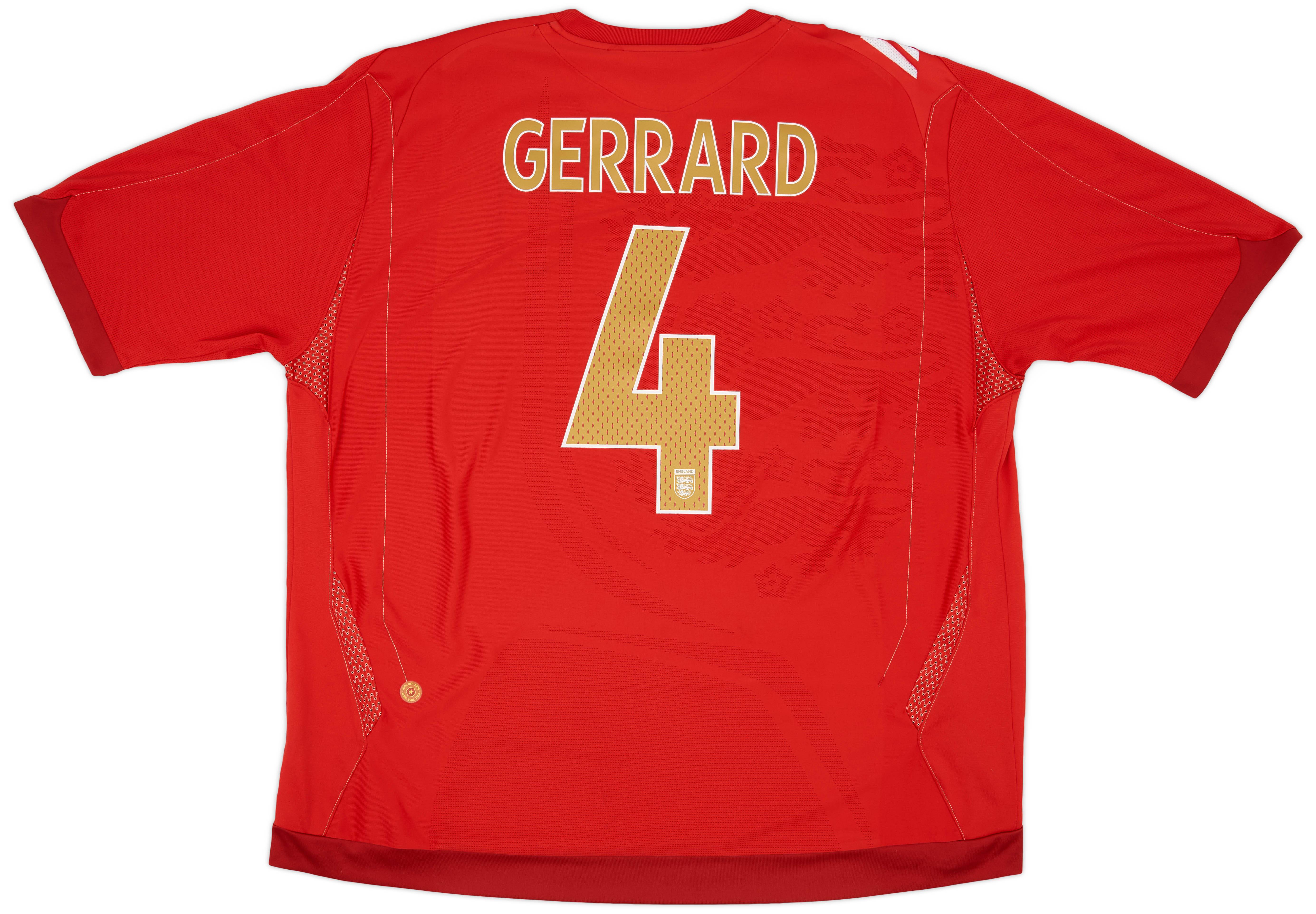 2006-08 England Away Shirt Gerrard #4 - 6/10 - (3XL)