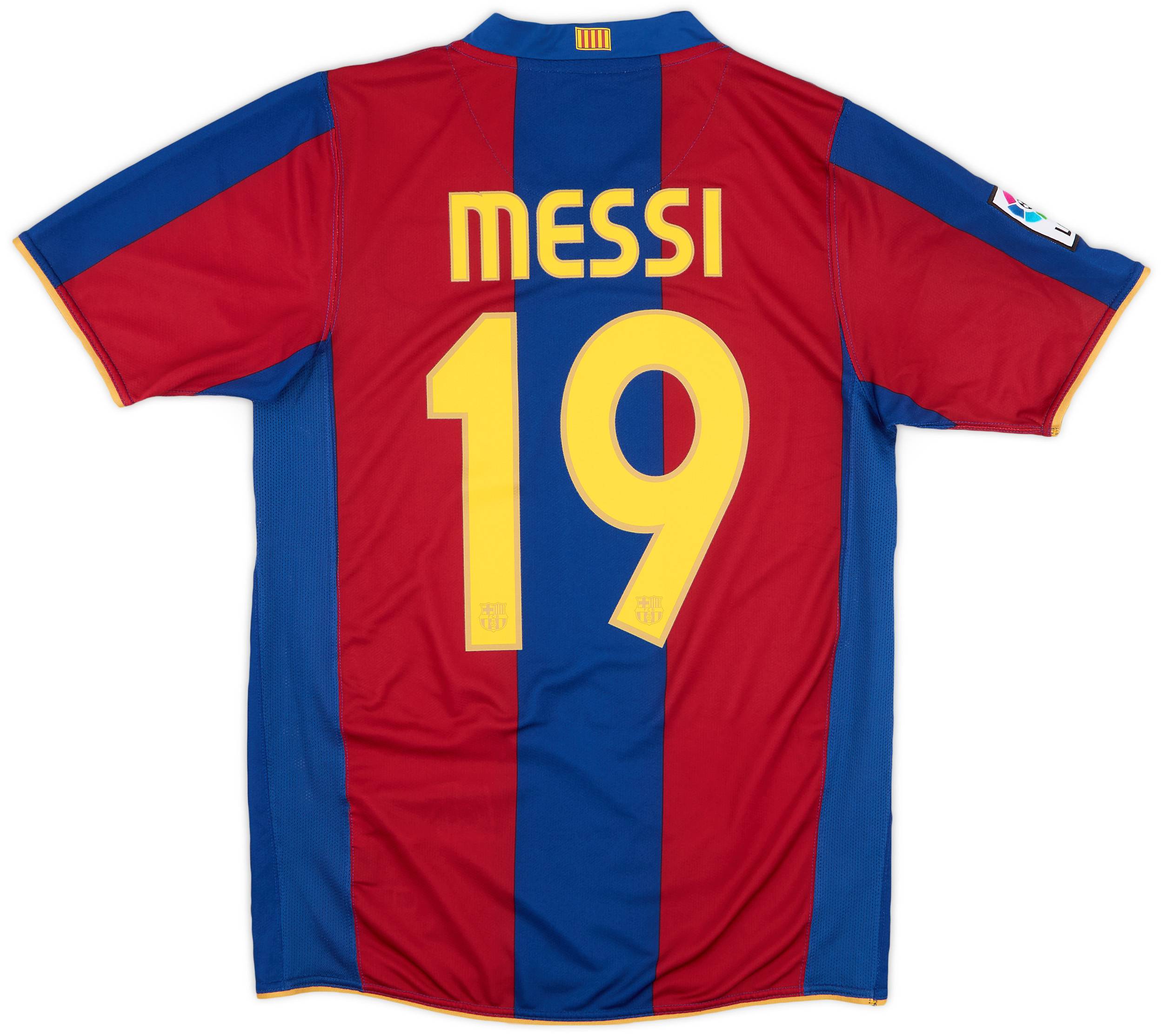 2007-08 Barcelona Home Shirt Messi #19 - 8/10 - (S)