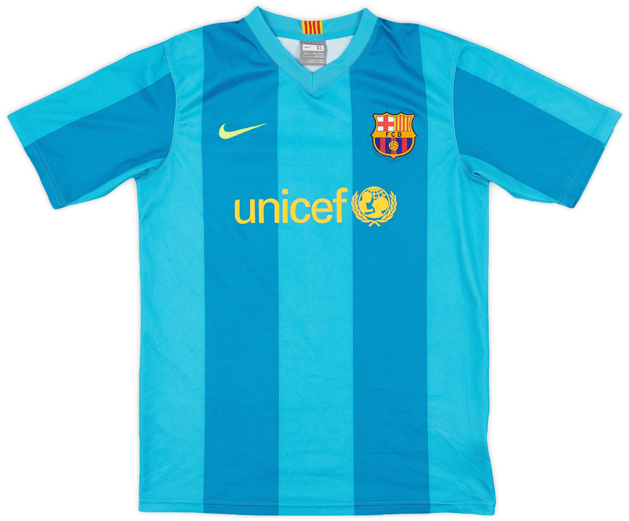 2007-09 Barcelona Basic Away Shirt - 9/10 - (XL.Boys)