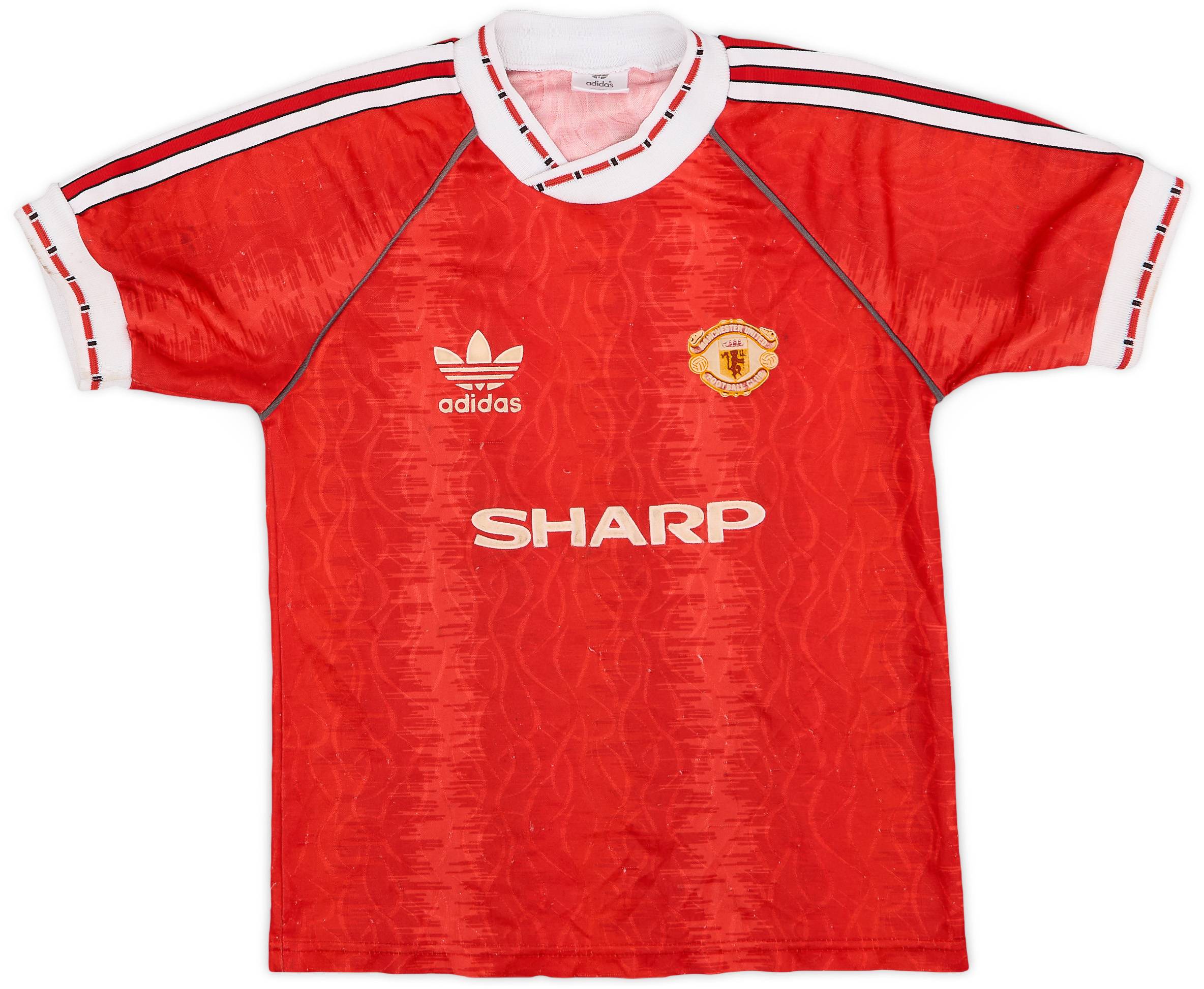 1990-92 Manchester United Home Shirt - 5/10 - (M.Boys)