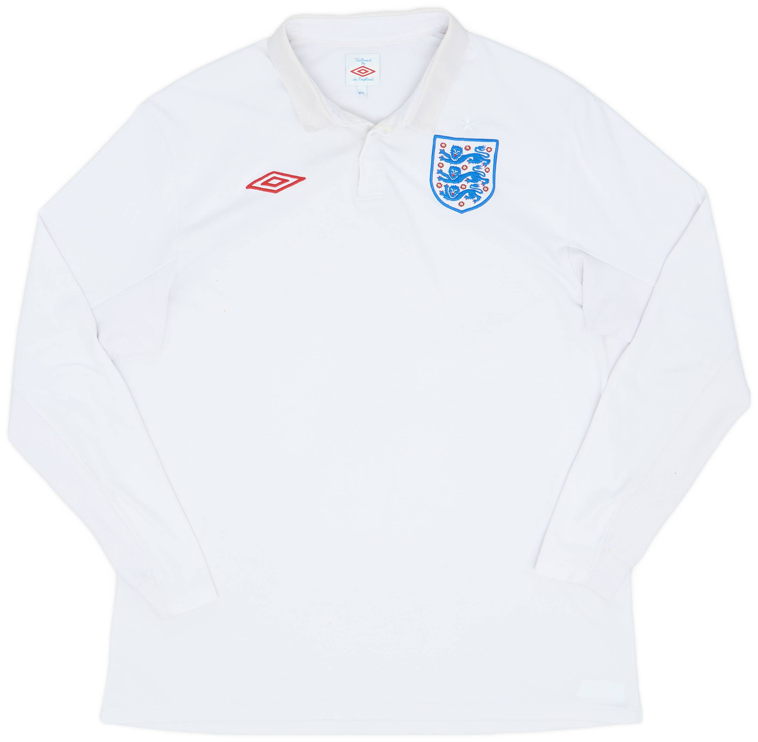 2009-10 England Home L/S Shirt - 8/10 - (L)
