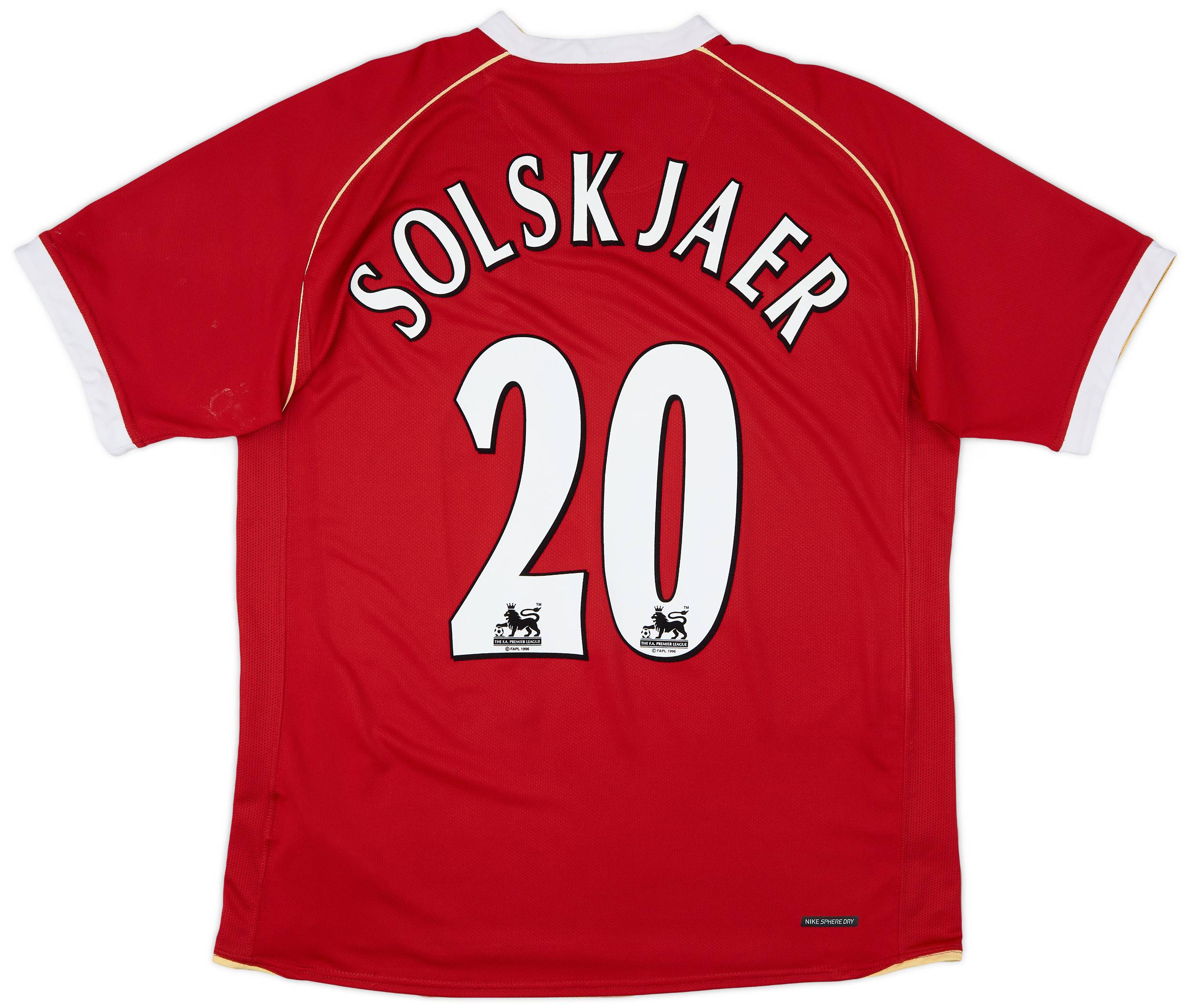 2006-07 Manchester United Home Shirt Solskjaer #20 - 10/10 - (L)