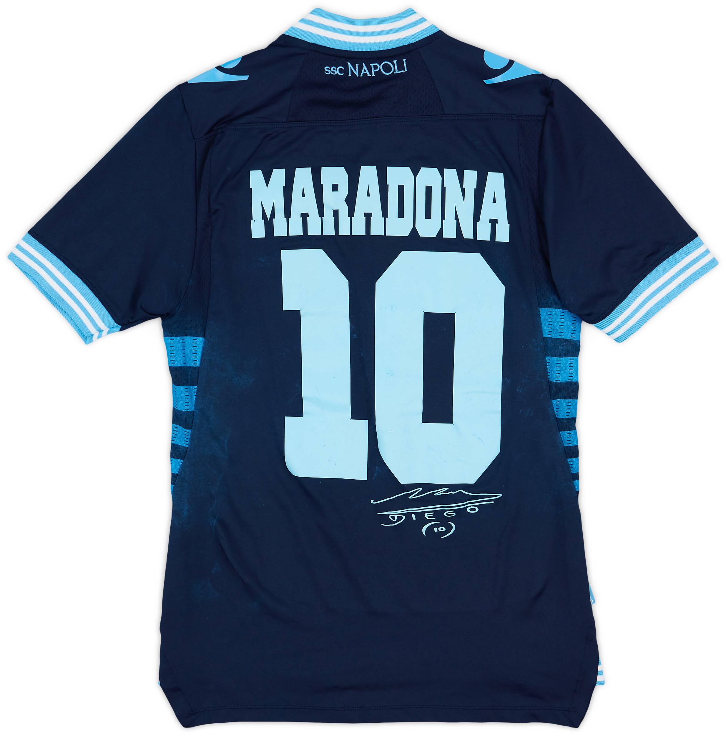 2012-13 Napoli 'Signed' Away Shirt Maradona #10 - 5/10 - (S)