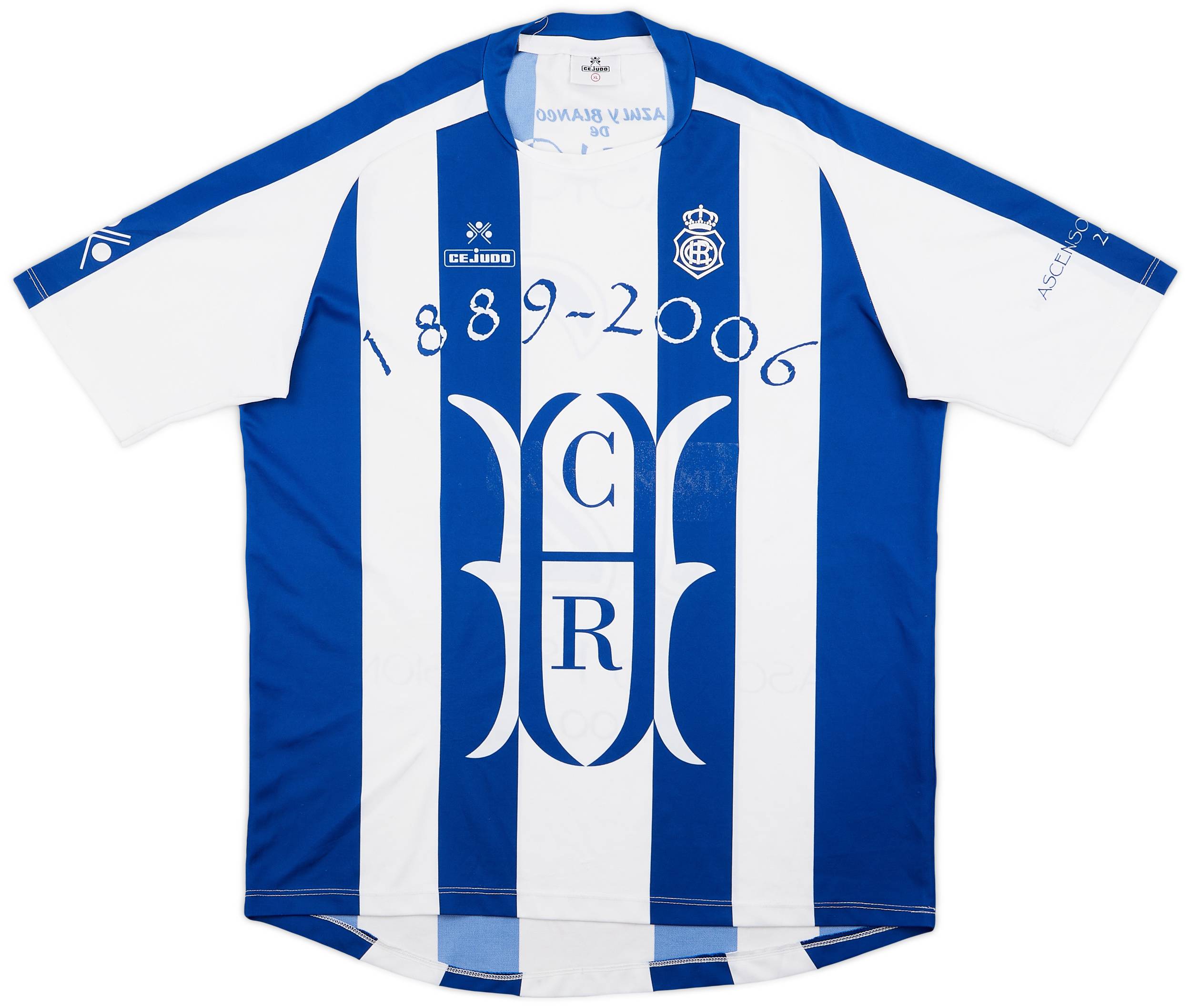 2005-06 Recreativo Huelva Special Promotion &#039;Ascenso 1º Divison&#039; Home Shirt Pasion #12 - 7/10 - (XL)