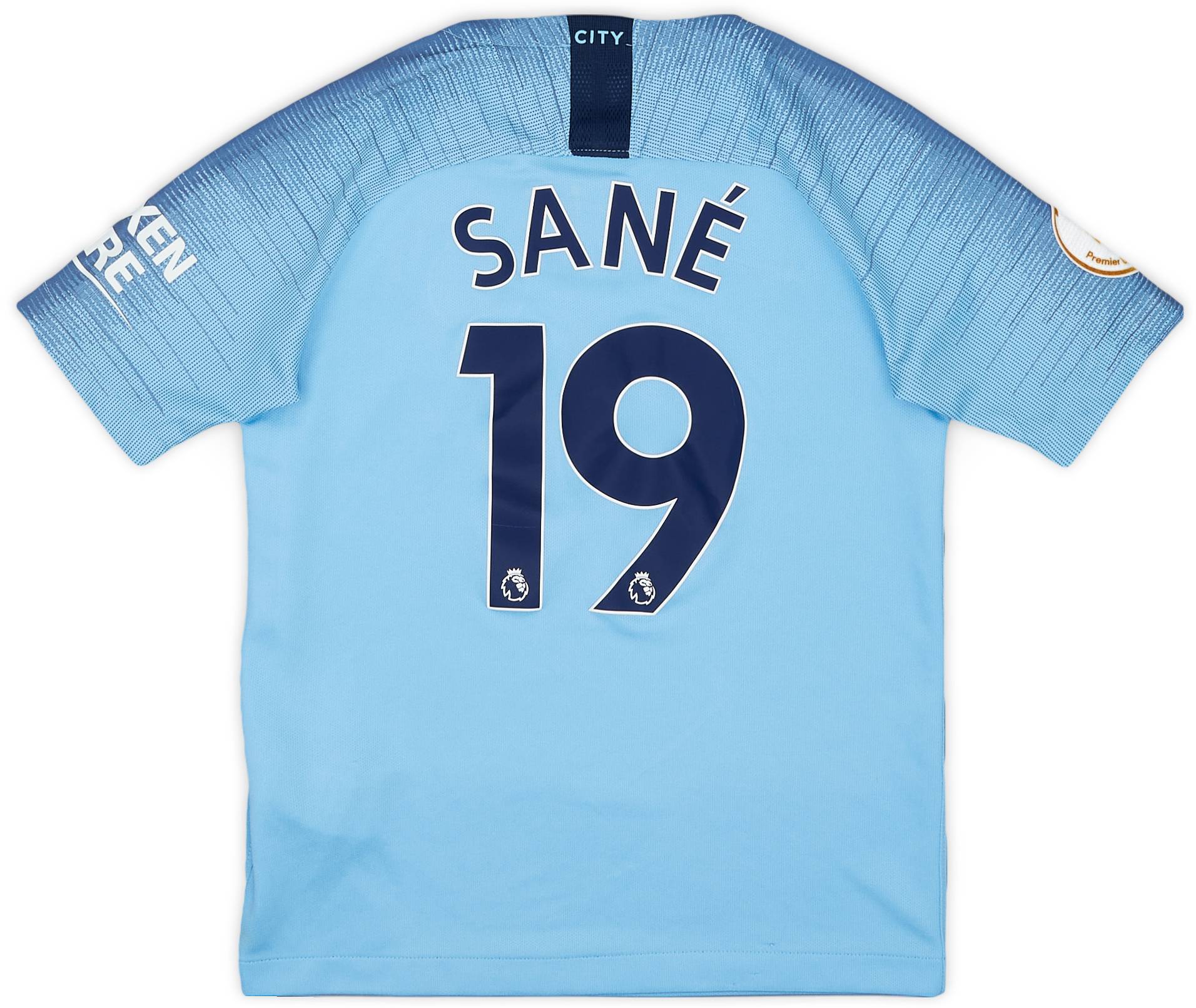 2018-19 Manchester City Home Shirt Sane #19 - 9/10 - (M.Boys)