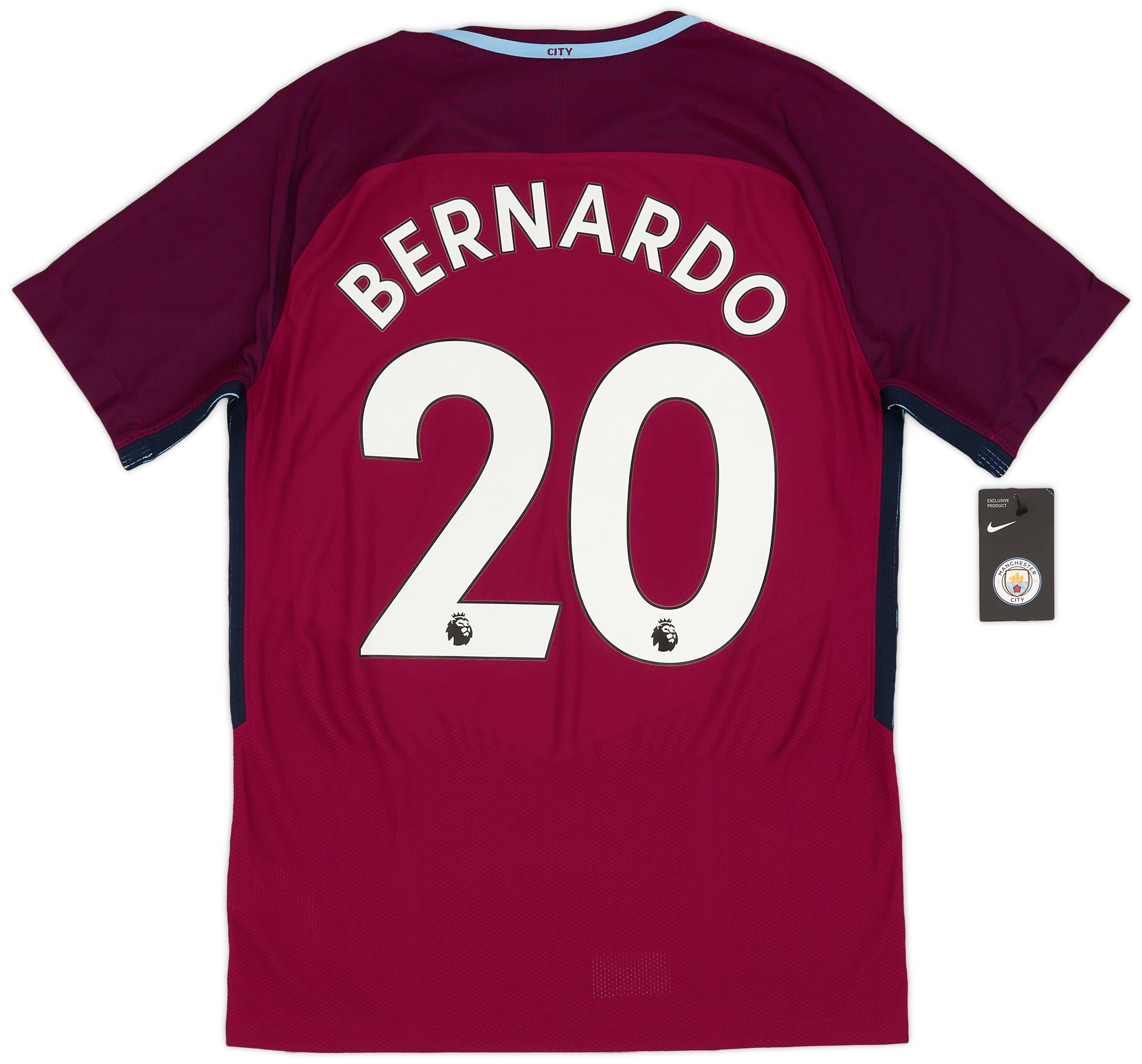 2017-18 Manchester City Authentic Away Shirt Bernardo #20 (M)