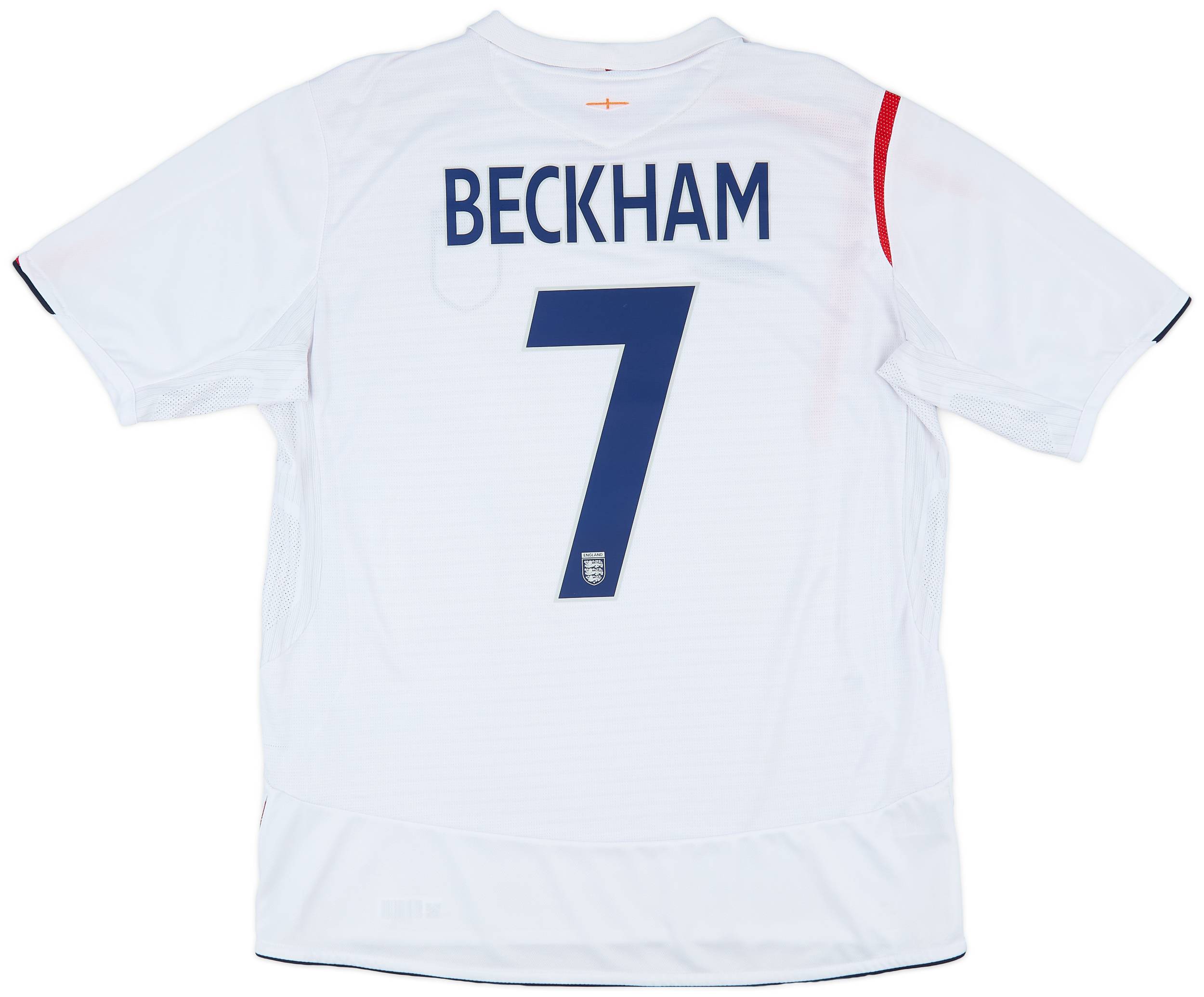 2005-07 England Home Shirt Beckham #7 - 6/10 - (XL)