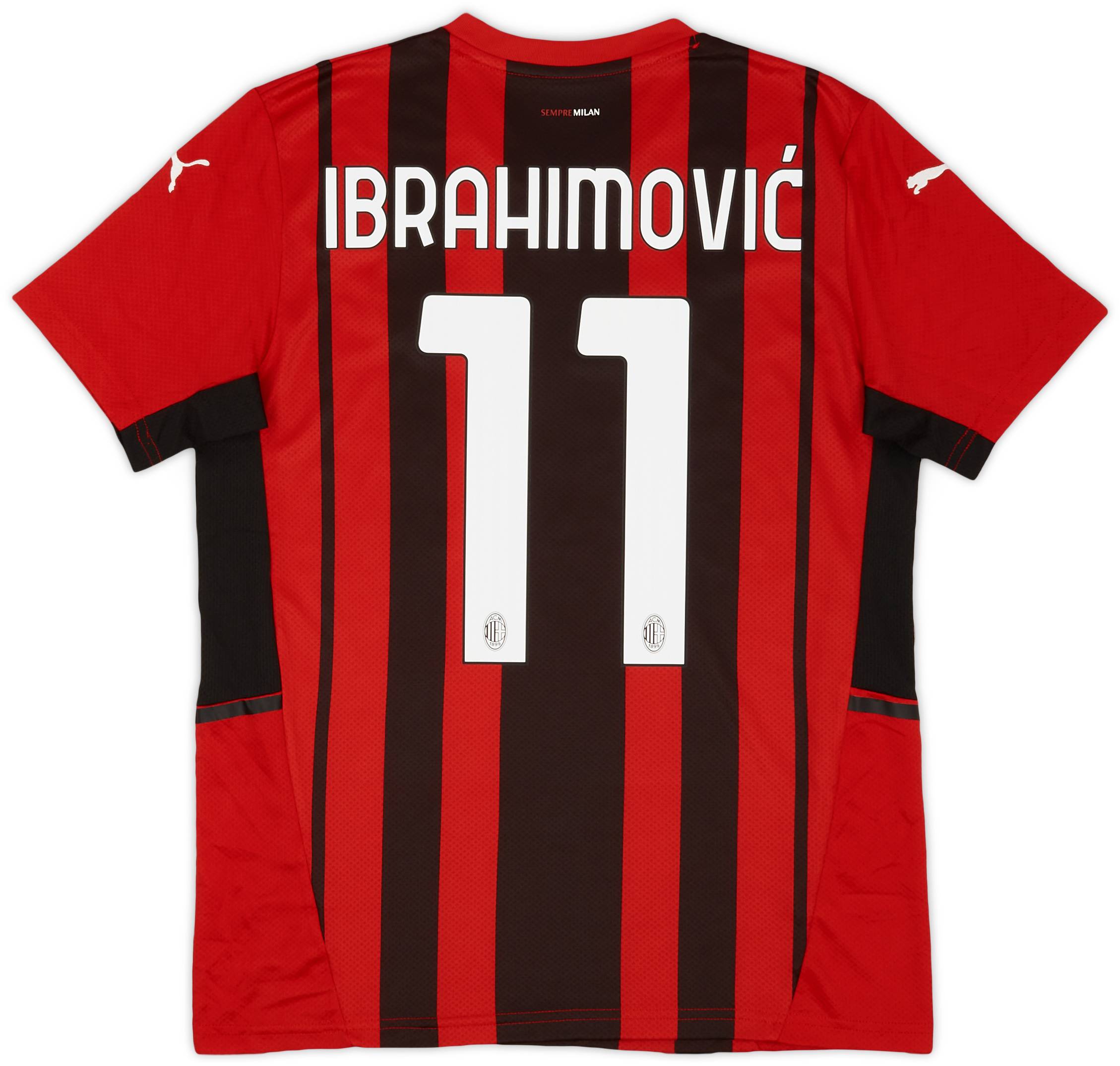 2021-22 AC Milan Home Shirt Ibrahimovic #11 - 9/10 - (M)