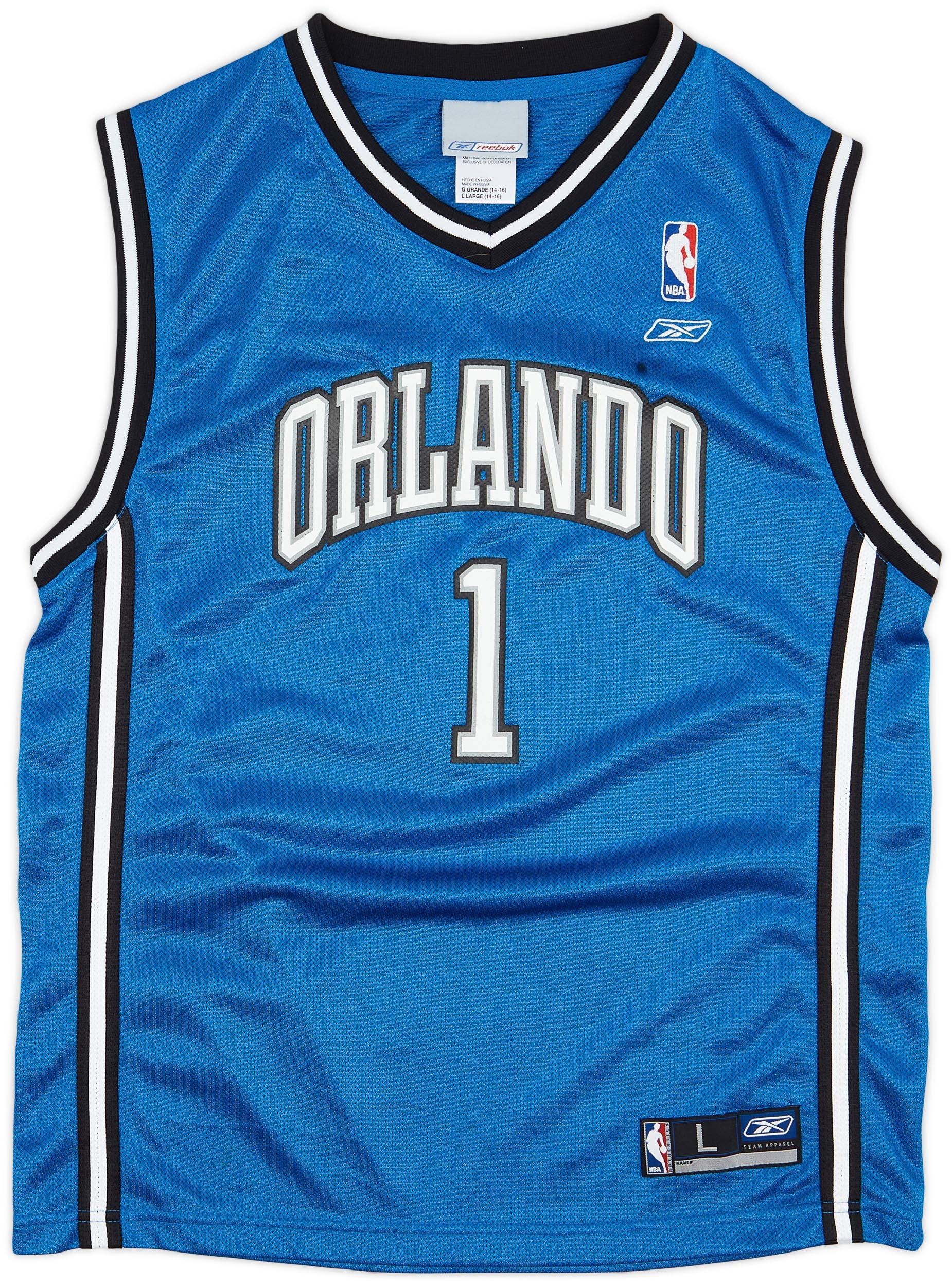 2003-04 Orlando Magic McGrady #1 Reebok Away Jersey - 7/10 - (L.Boys)