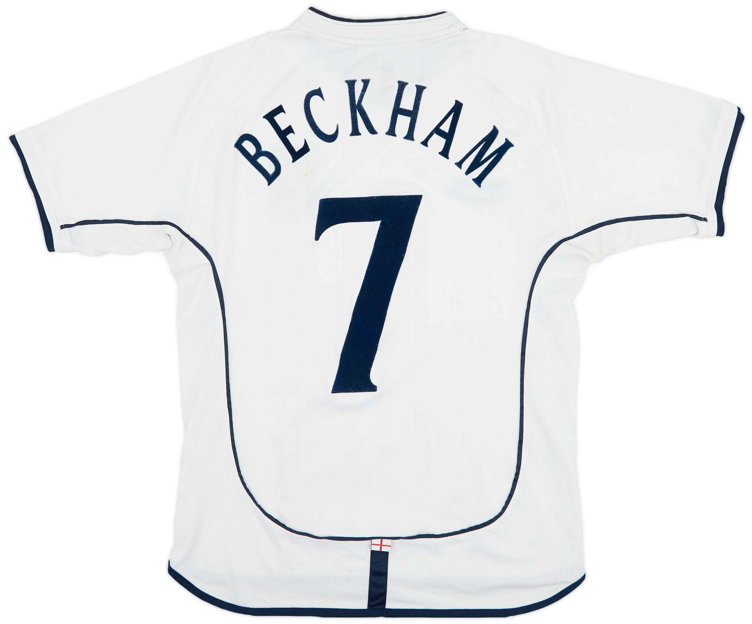 配送員設置 - #7 Beckham Shirt Home England 2001-03 7/10 (S) - トップス