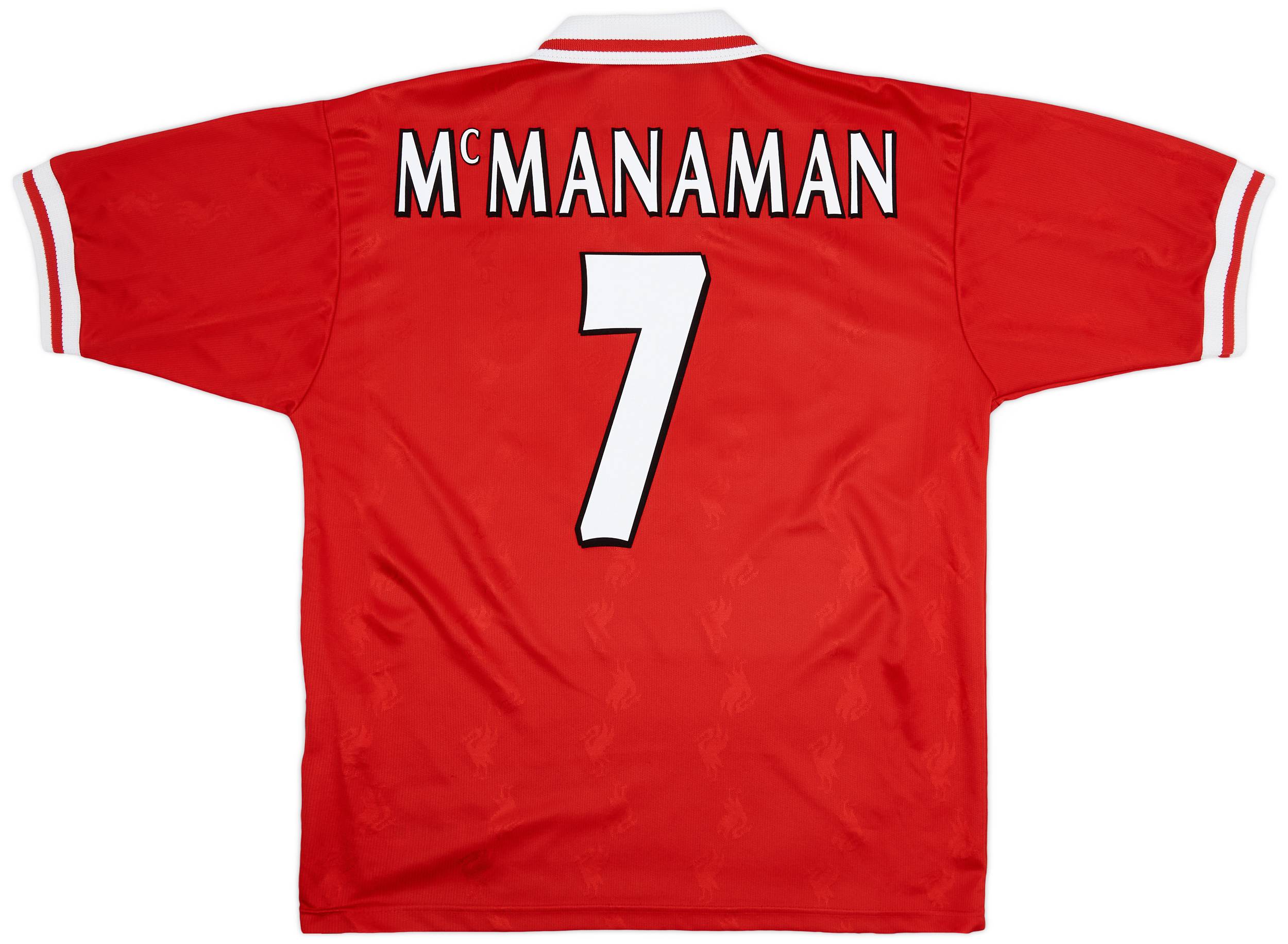 1996-98 Liverpool Home Shirt McManaman #7 - 8/10 - (L)