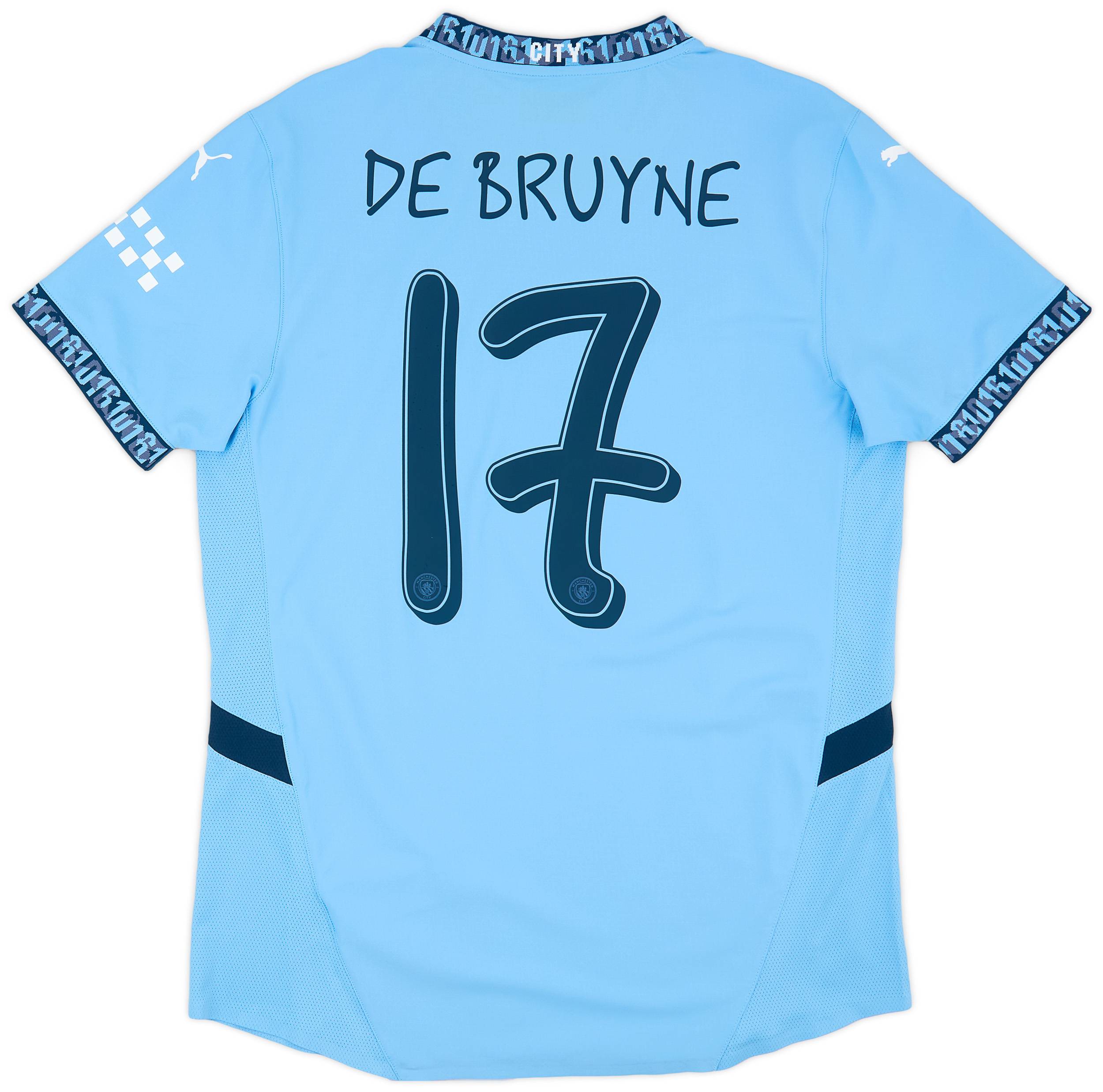 2024-25 Manchester City Authentic Home Shirt De Bruyne #17