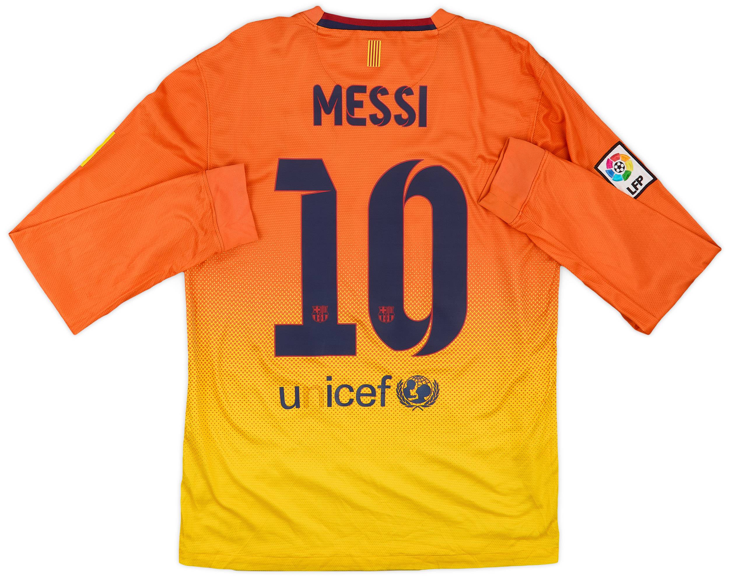 2012-13 Barcelona Away L/S Shirt Messi #10 - 5/10 - (S)