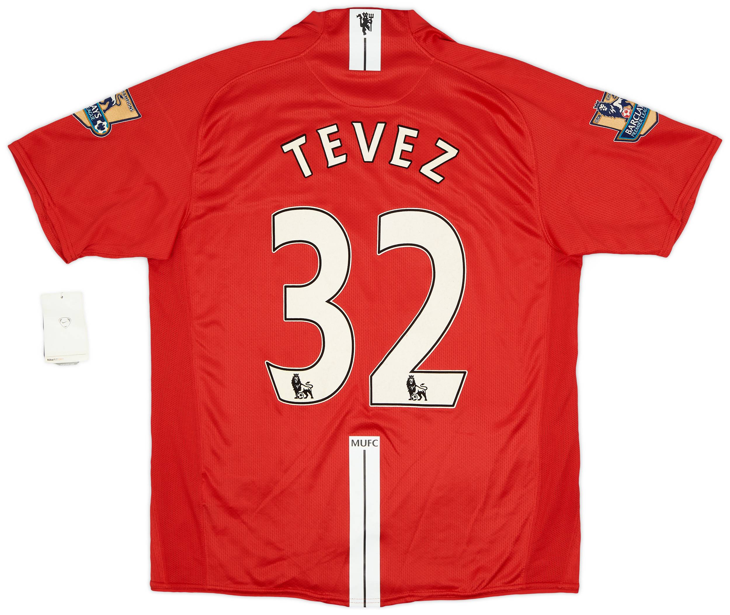 2007-09 Manchester United Home Shirt Tevez #32 (L)