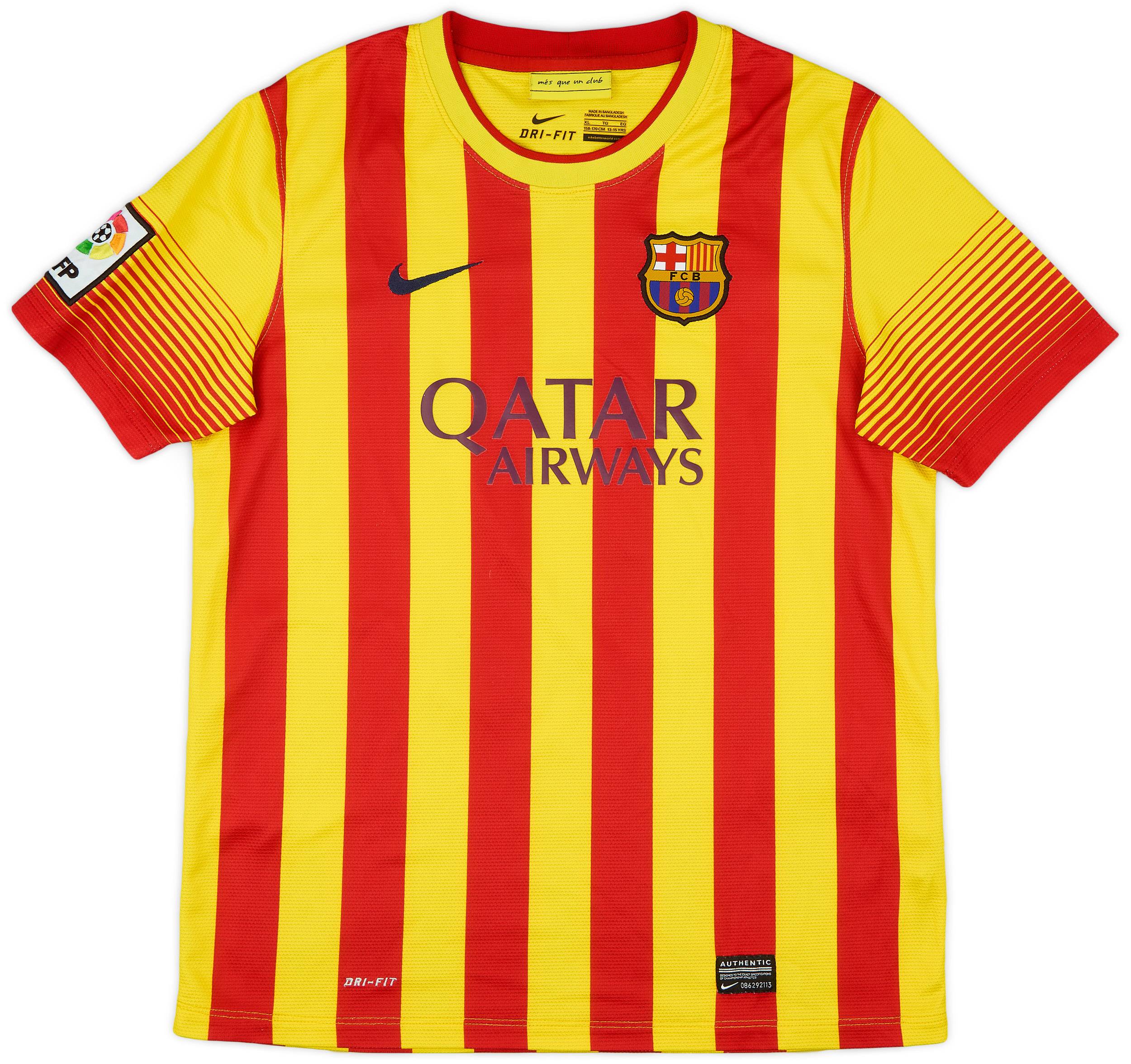 2013-15 Barcelona Away Shirt - 8/10 - (XL.Boys)
