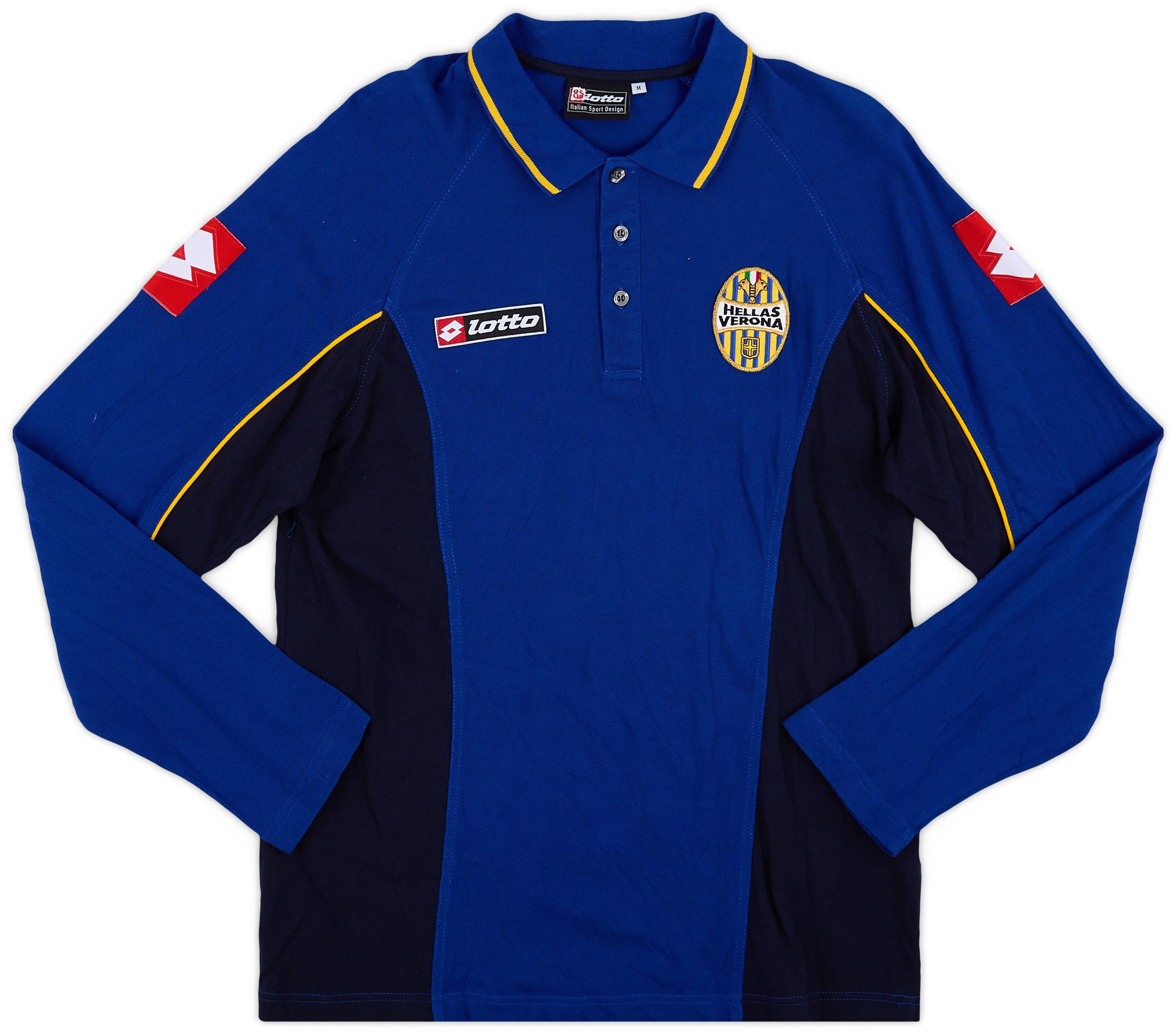 2001-02 Hellas Verona Lotto L/S Polo Shirt - 9/10 - (M)