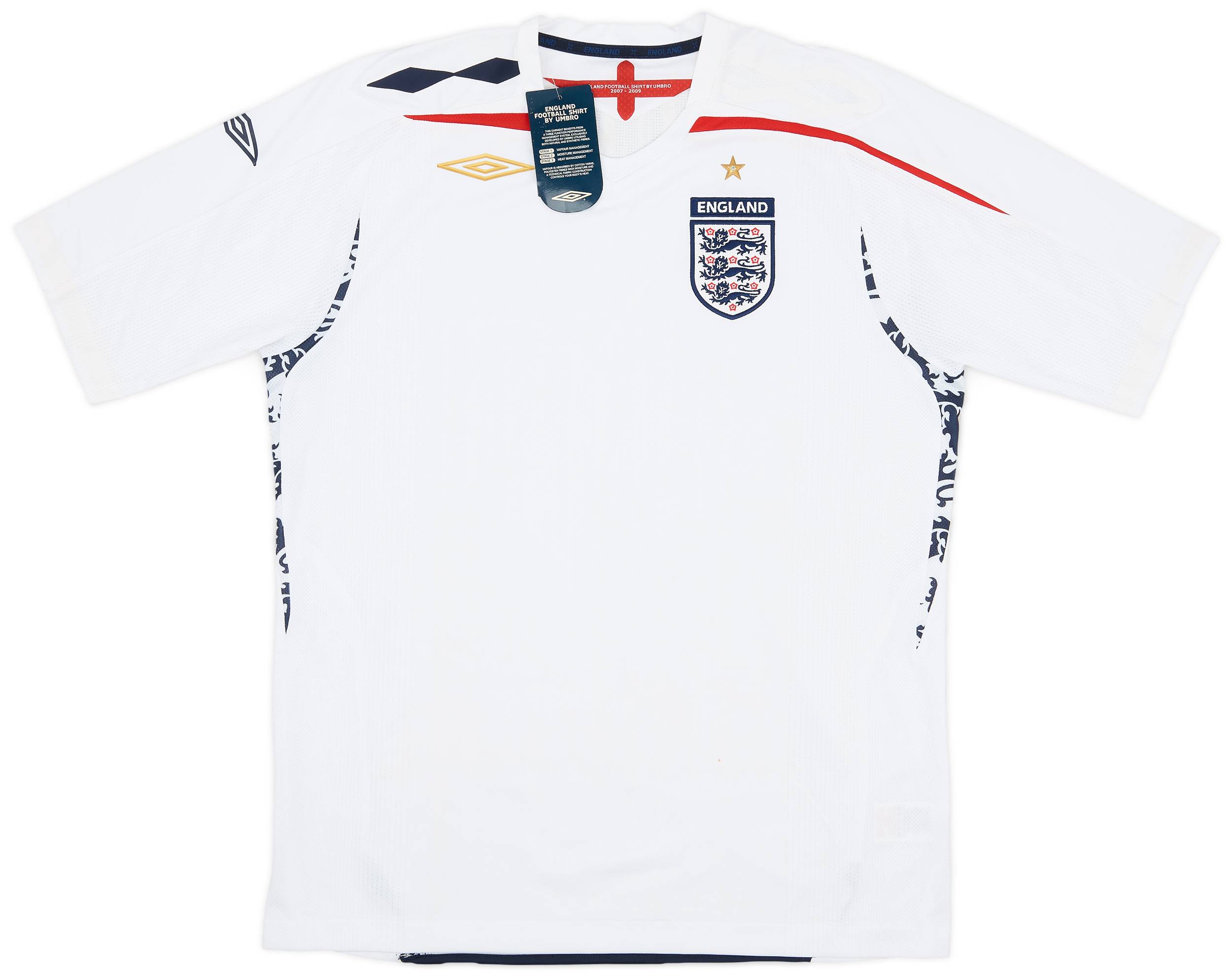 2007-09 England Home Shirt (L)