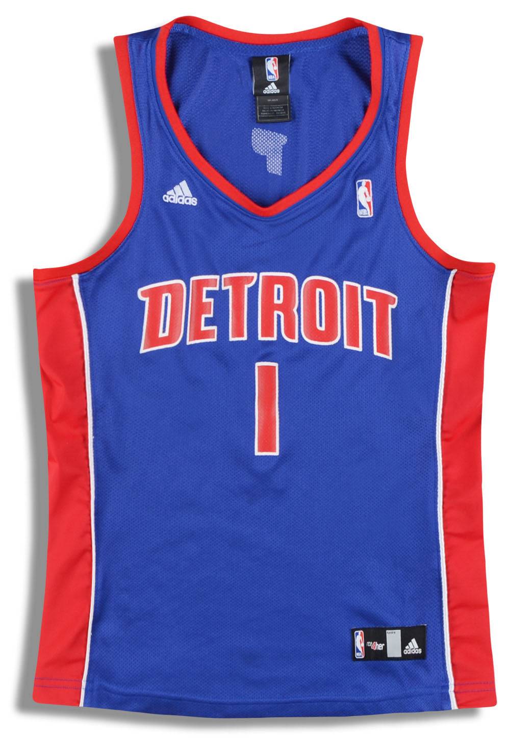 2006 08 Detroit Pistons Billups 1 adidas Jersey Away Womens S