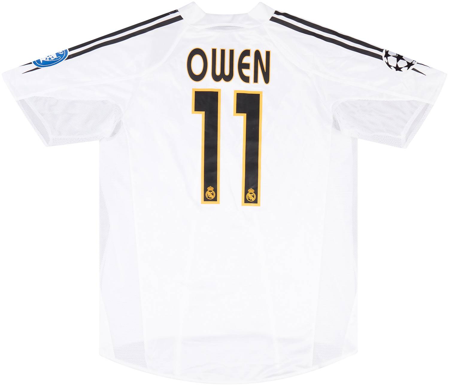 2004-05 Real Madrid Match Issue Champions League Home Shirt Owen #11