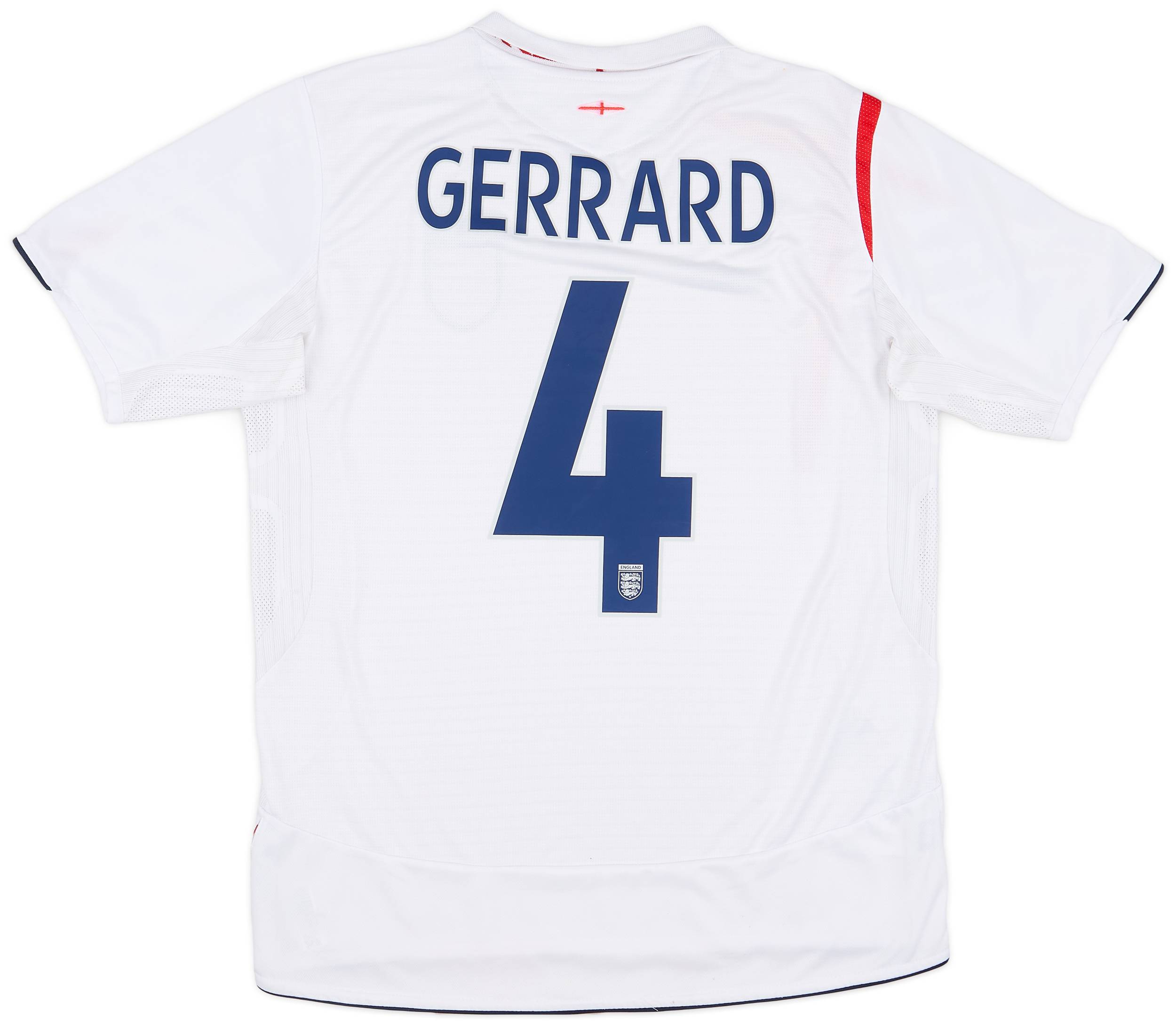2005-07 England Home Shirt Gerrard #4 - 5/10 - (L)