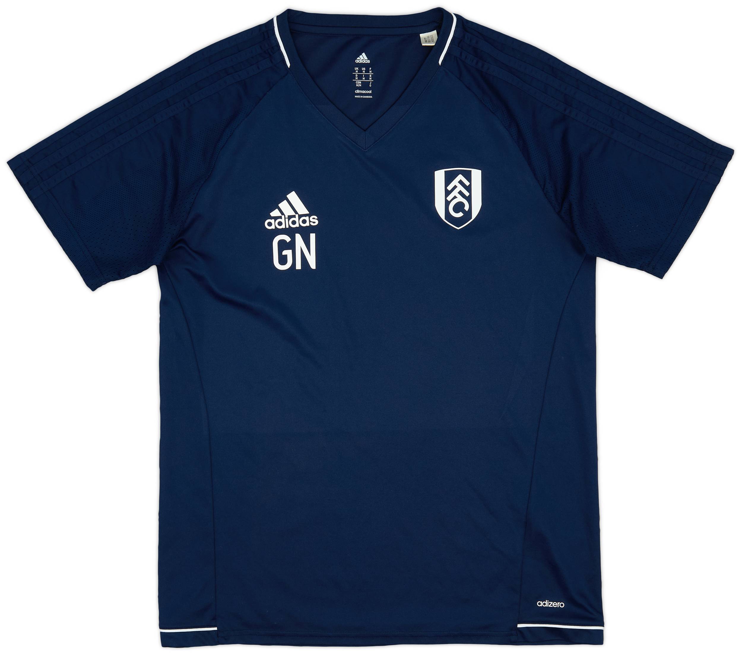 2017-18 Fulham Staff Issue adidas Training Shirt 'GN' - 9/10 - (M)