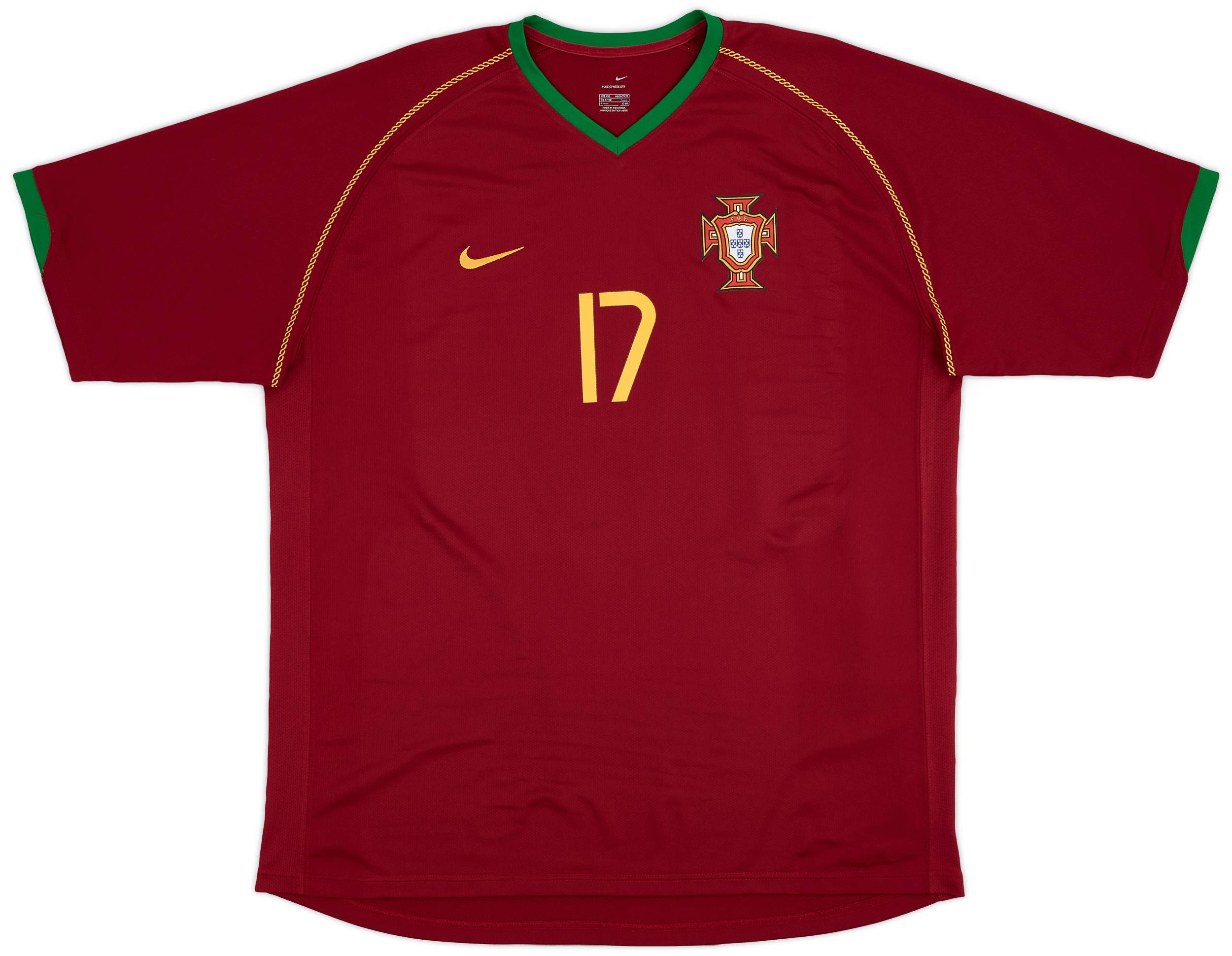 Portugal 2006 - 2008 Home football Nike shirt #17 Cristiano
