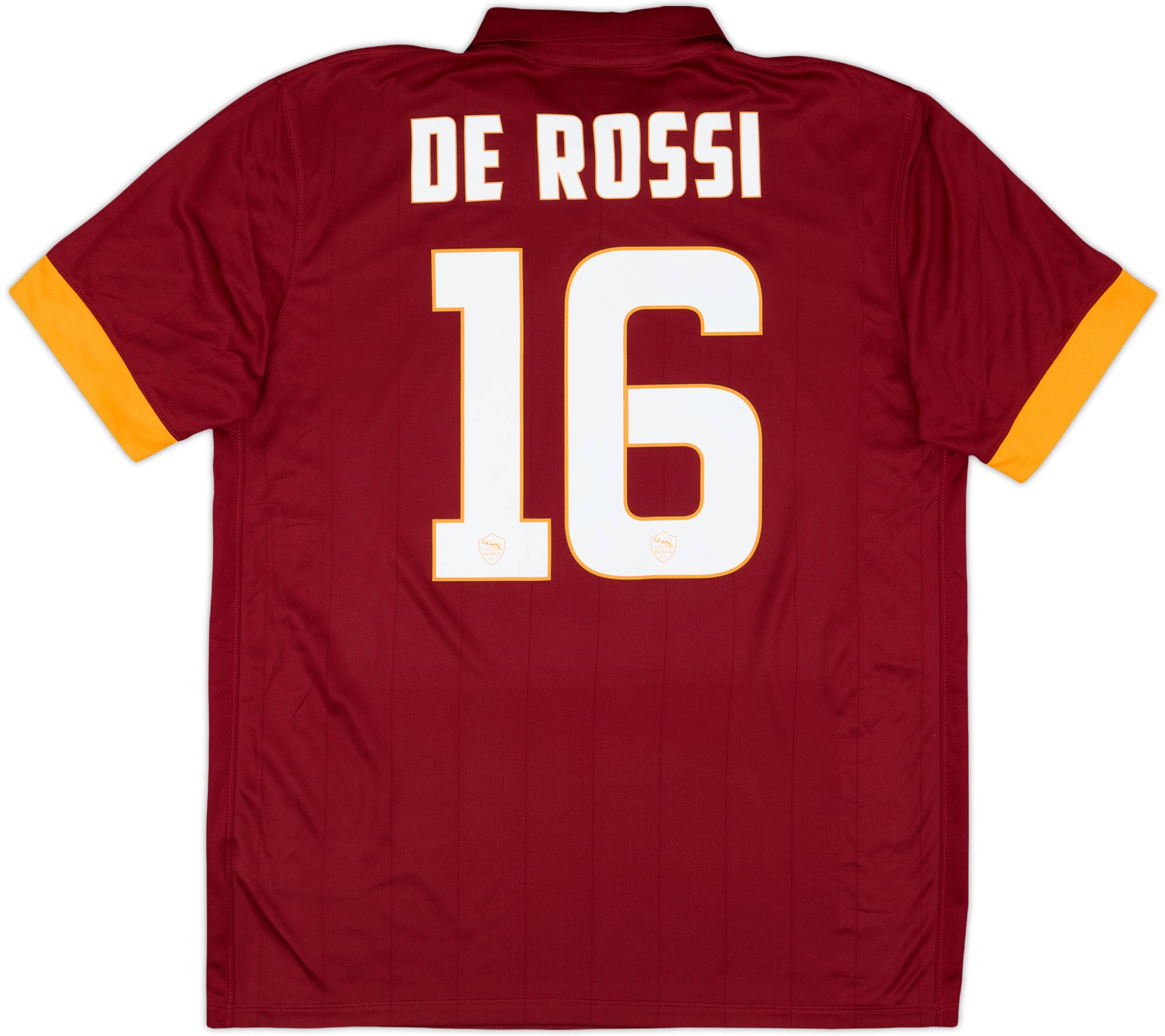 2014-15 Roma Home Shirt De Rossi #16 - 8/10 - (L)