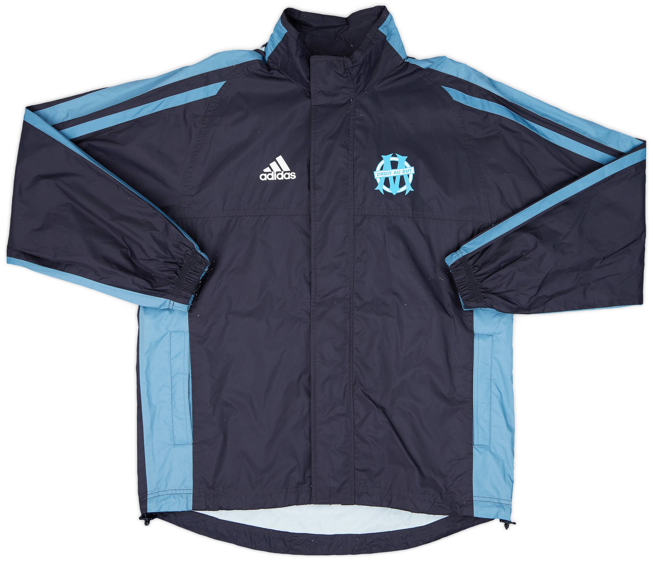 2001-02 Olympique Marseille adidas Hooded Rain Jacket - 5/10 - (M)