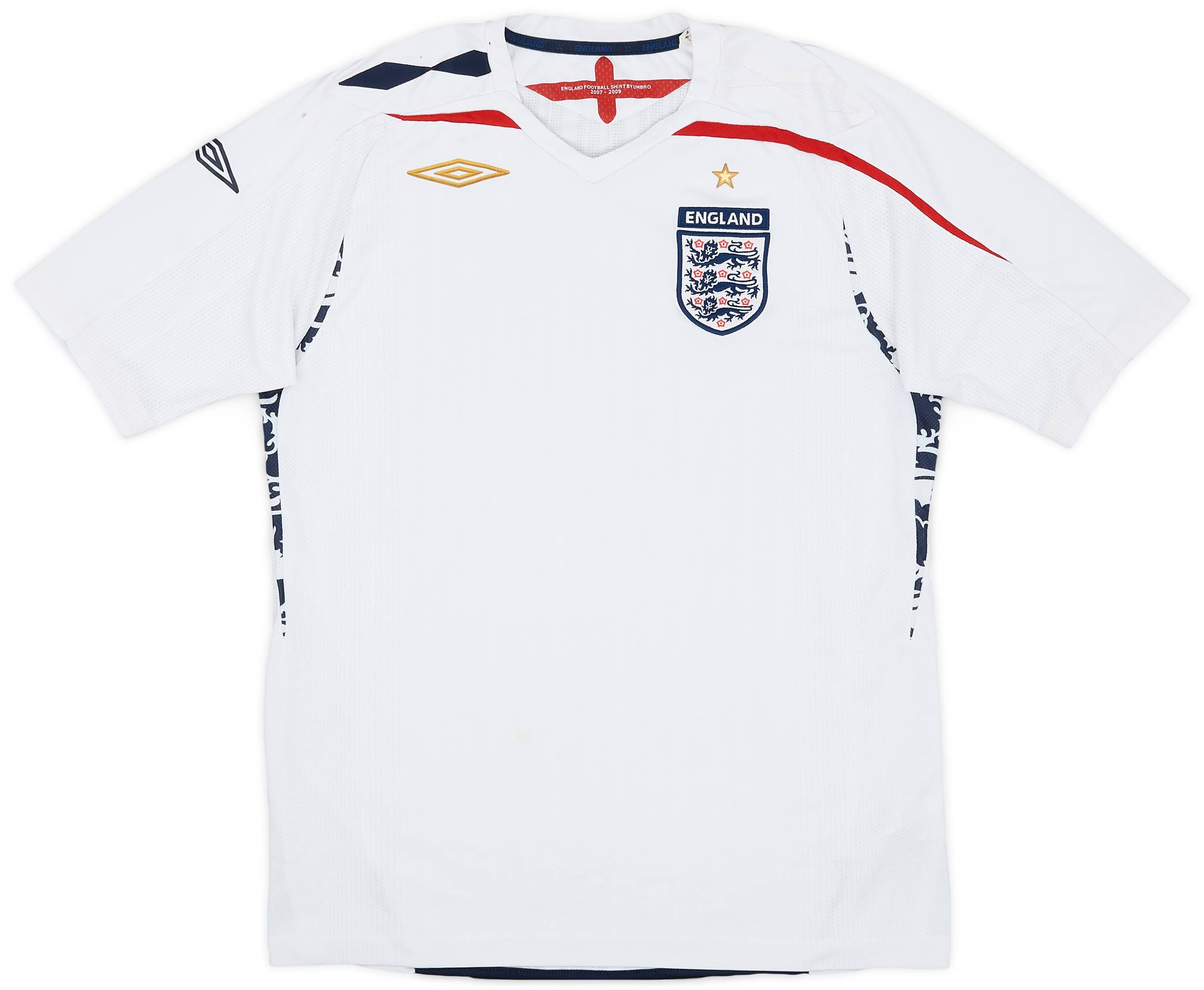 2007-09 England Home Shirt - 7/10 - (M)
