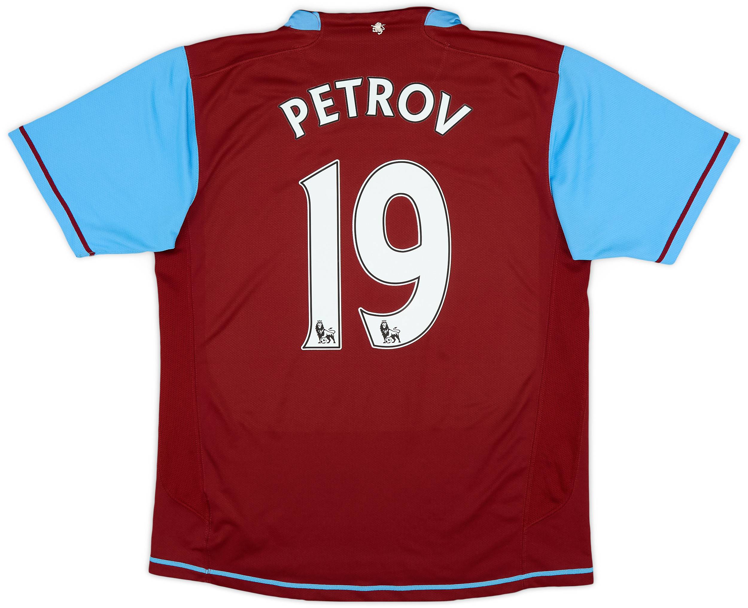 2007-08 Aston Villa Home Shirt Petrov #19 - 6/10 - (M)