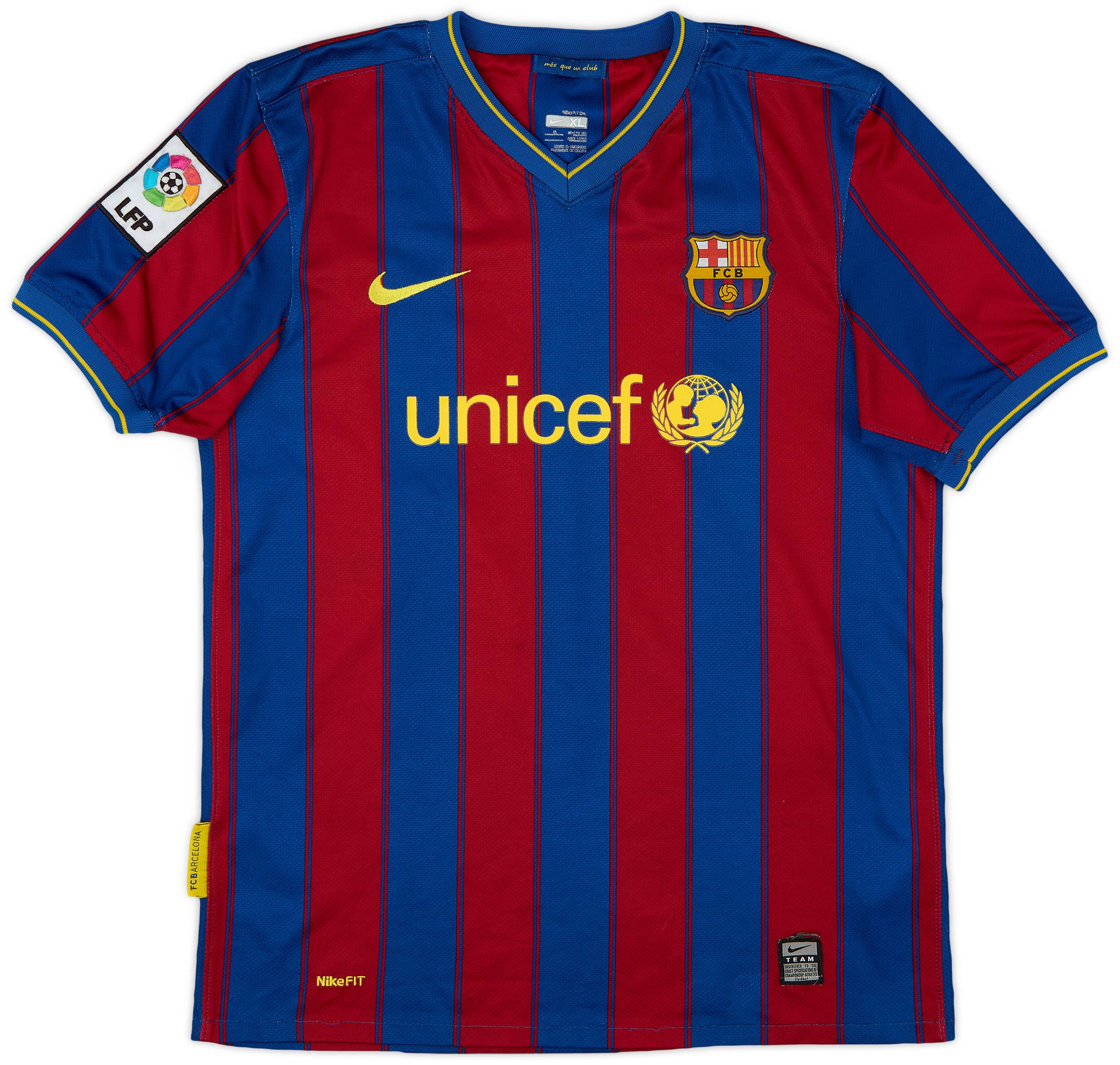 2010-11 Barcelona Home Shirt - 7/10 - (XL.Boys)