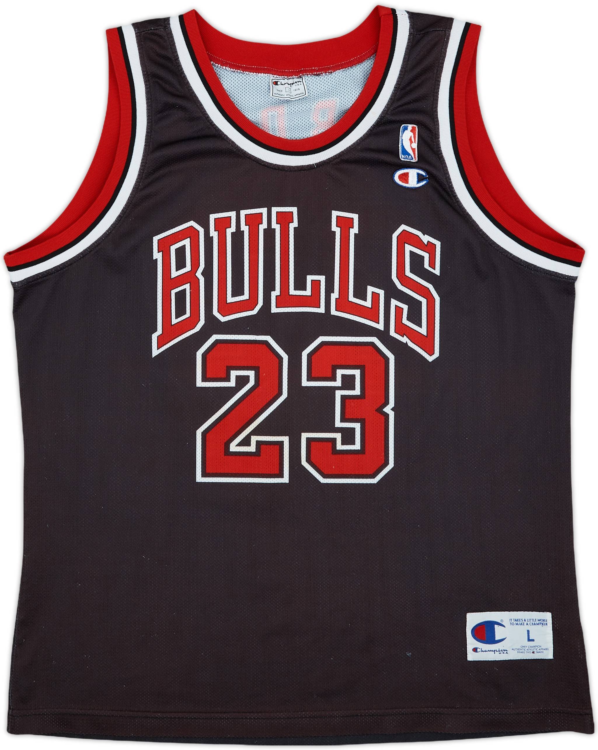 1997-98 Chicago Bulls Jordan #23 Champion Alternate Jersey - 6/10 - (L)