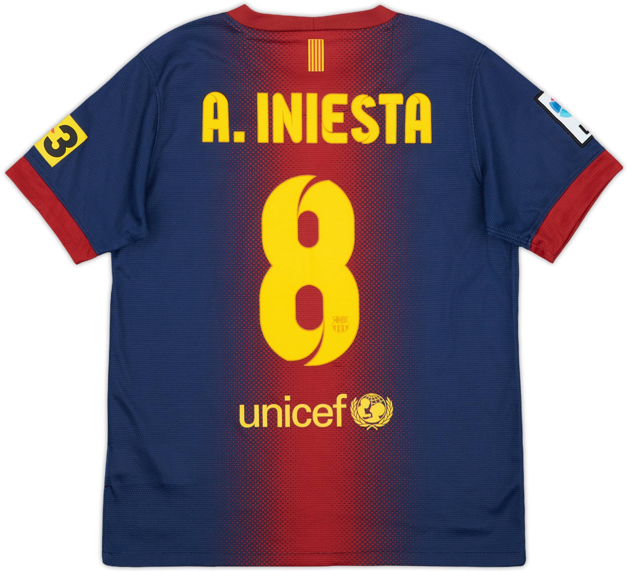 く日はお得♪ 2012-13 Barcelona Home Shirt A. Iniesta #8 - 5/10 - (M.Boys) ウェア