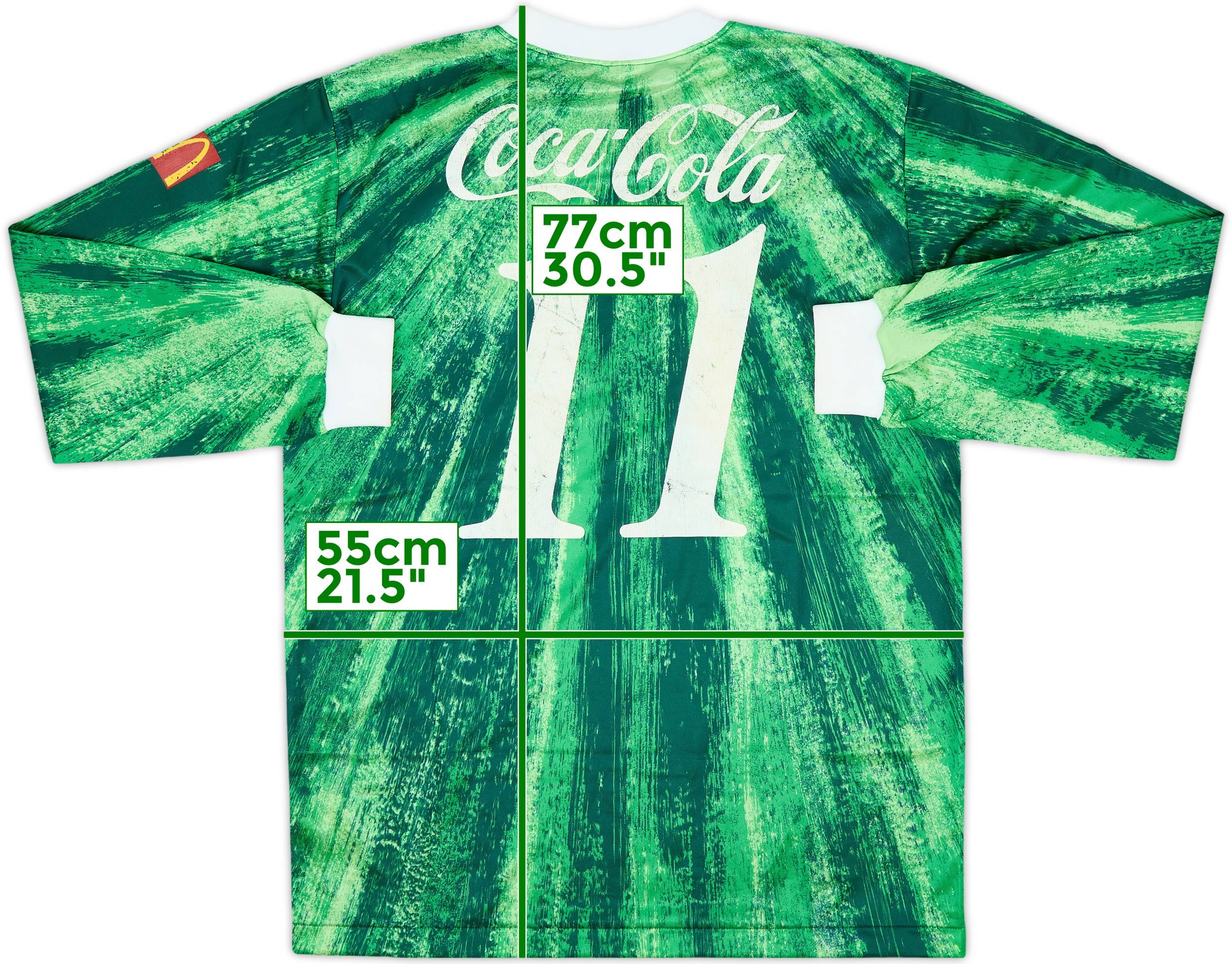 1993-95 Verdy Kawasaki Home L/S Shirt #11 - 6/10 - (L)
