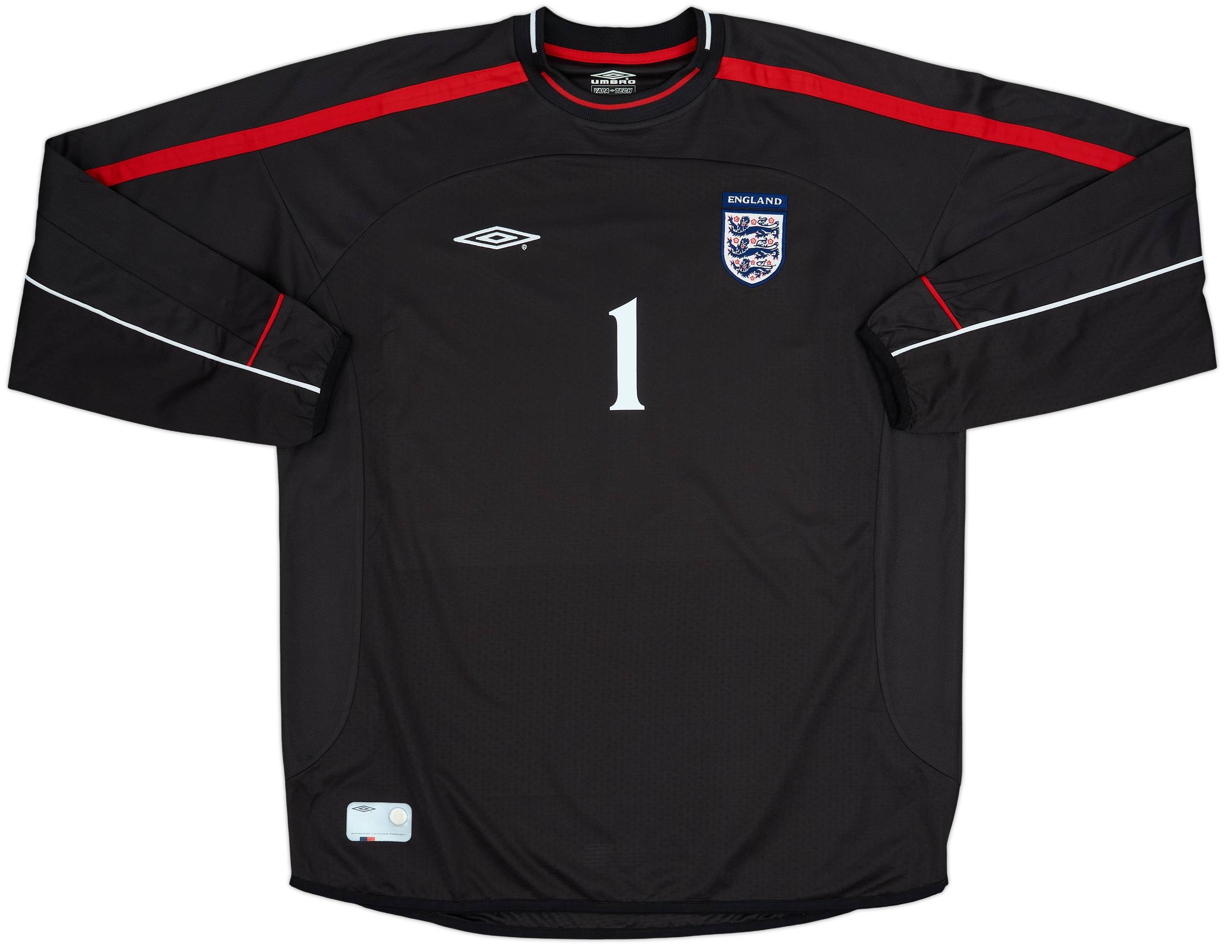 2002-03 England GK Shirt Seaman #1 - 9/10 - (XL)