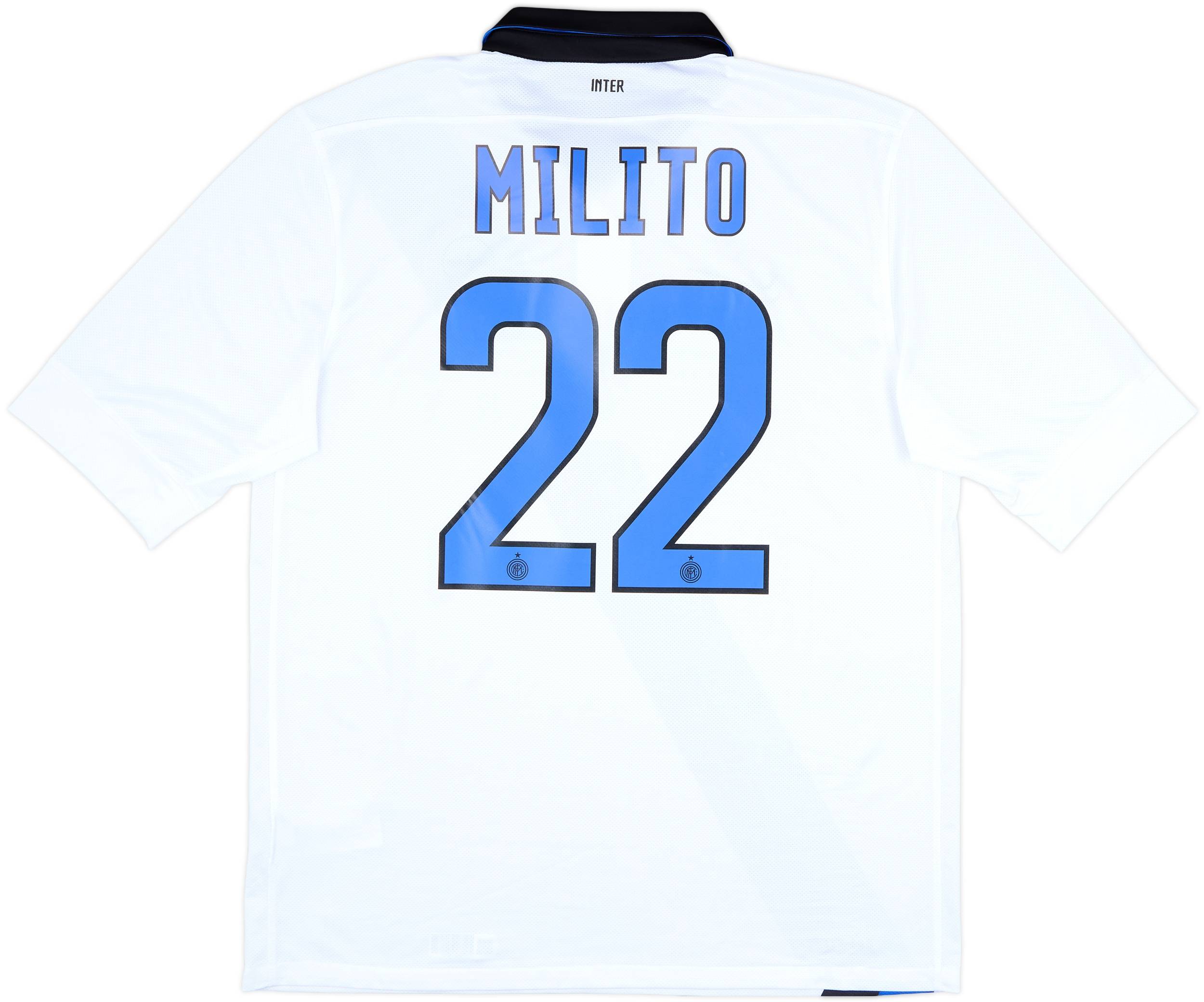 2011-12 Inter Milan Away Shirt Milito #22 - 10/10 - (L)