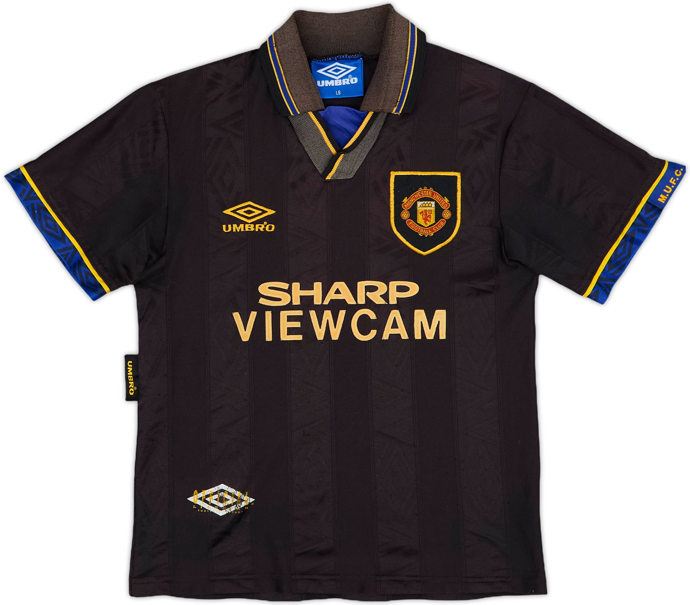 1993-95 Manchester United Away Shirt - 7/10 - (L.Boys)