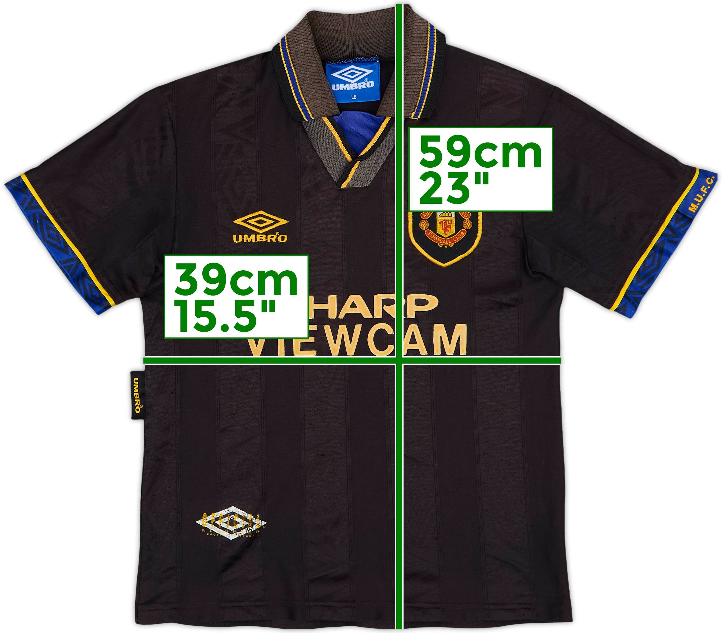 1993-95 Manchester United Away Shirt - 7/10 - (L.Boys)