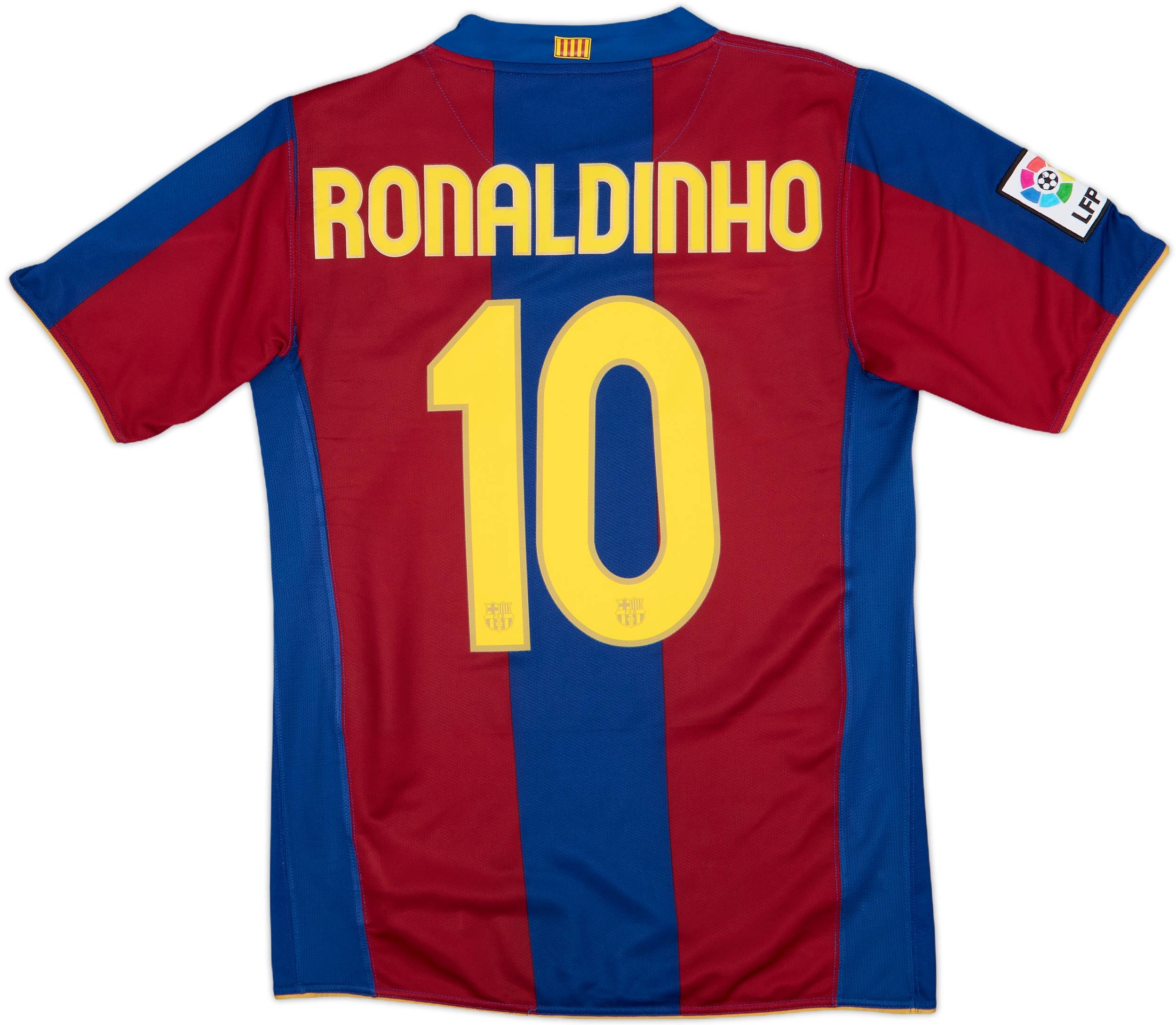 2007-08 Barcelona Home Shirt Ronaldinho #10 - 8/10 - (S)