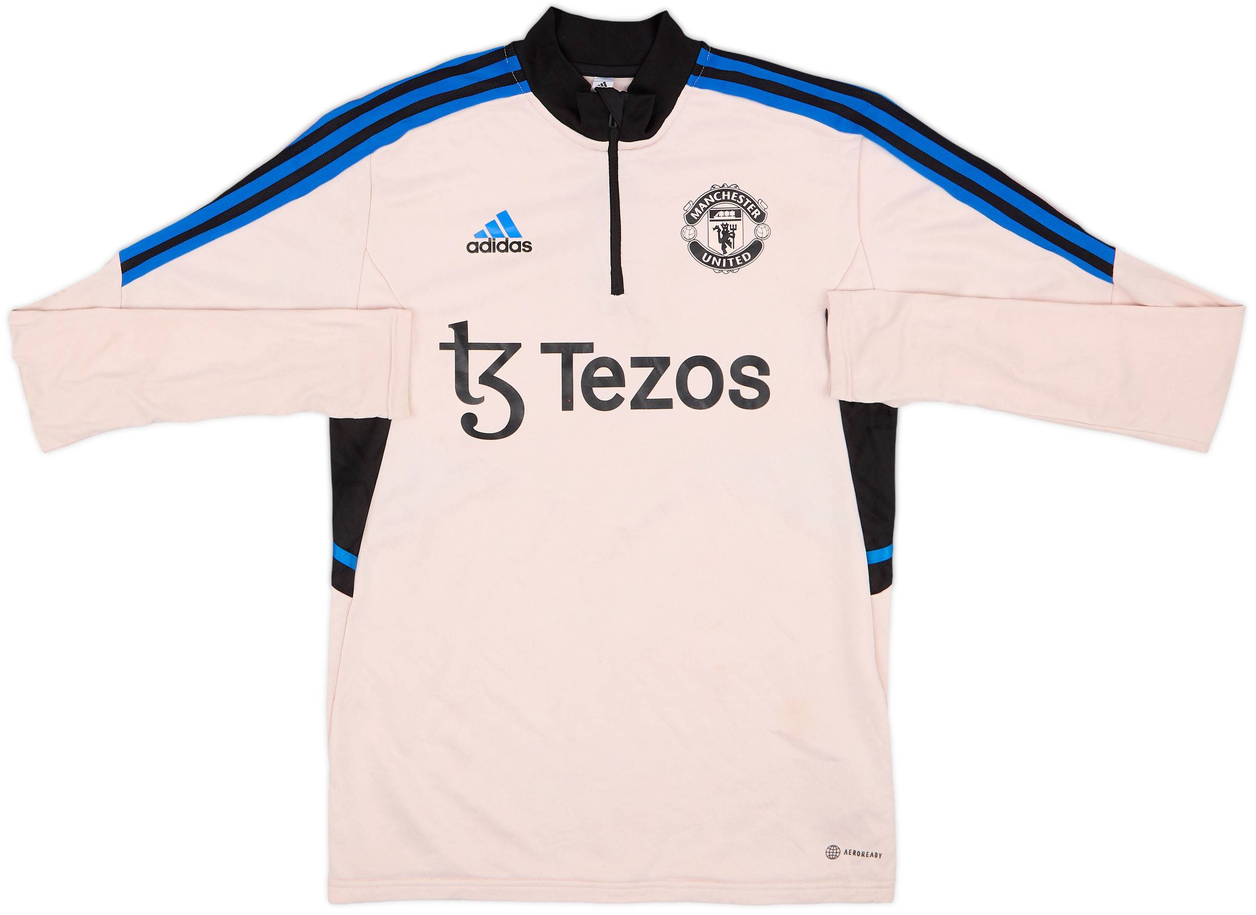2022-23 Manchester United adidas 1/4 Zip Training Top 6/10 (S)