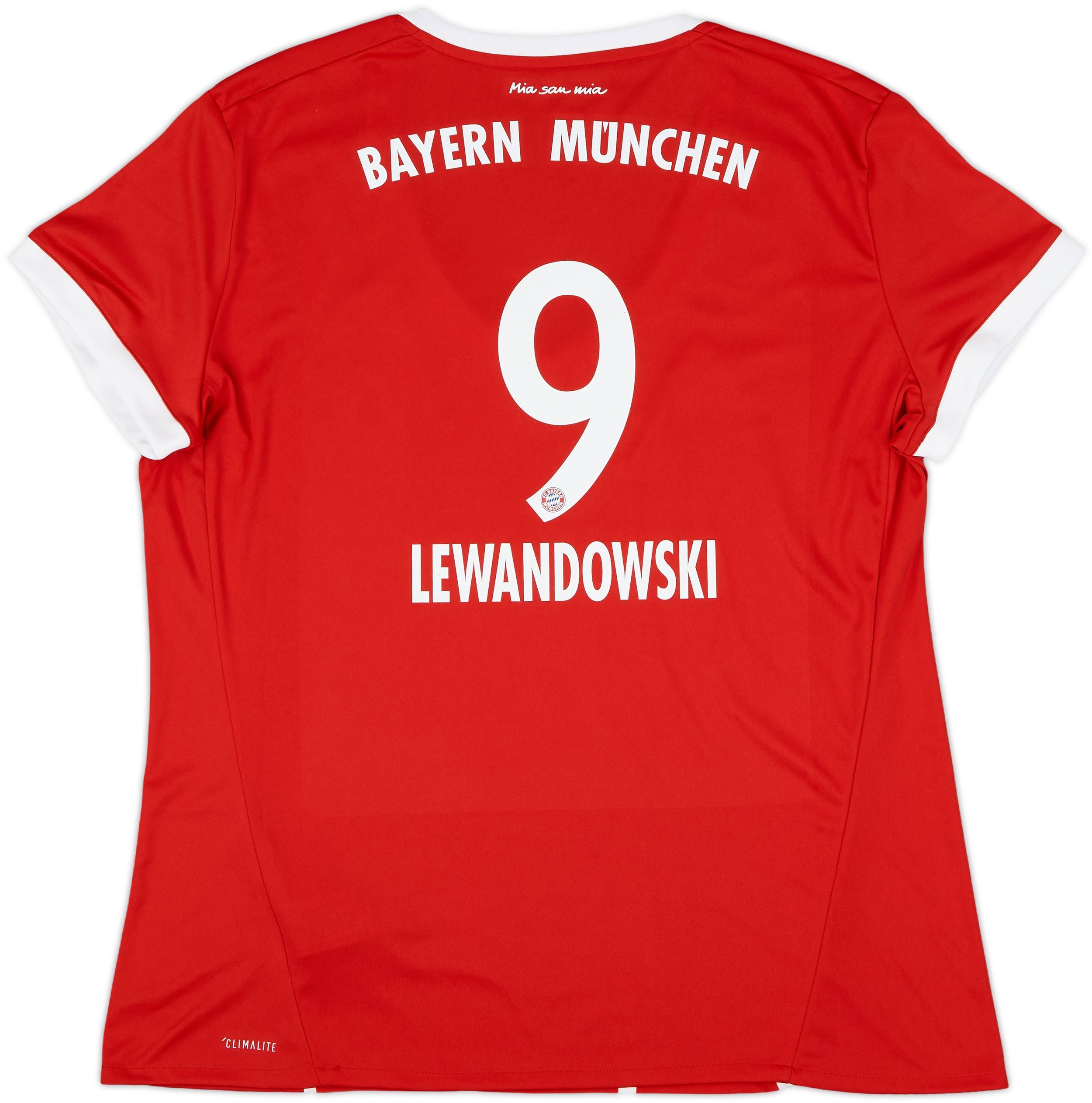 2017-18 Bayern Munich Home Shirt Lewandowski #9 - 9/10 - (Women's XXL)