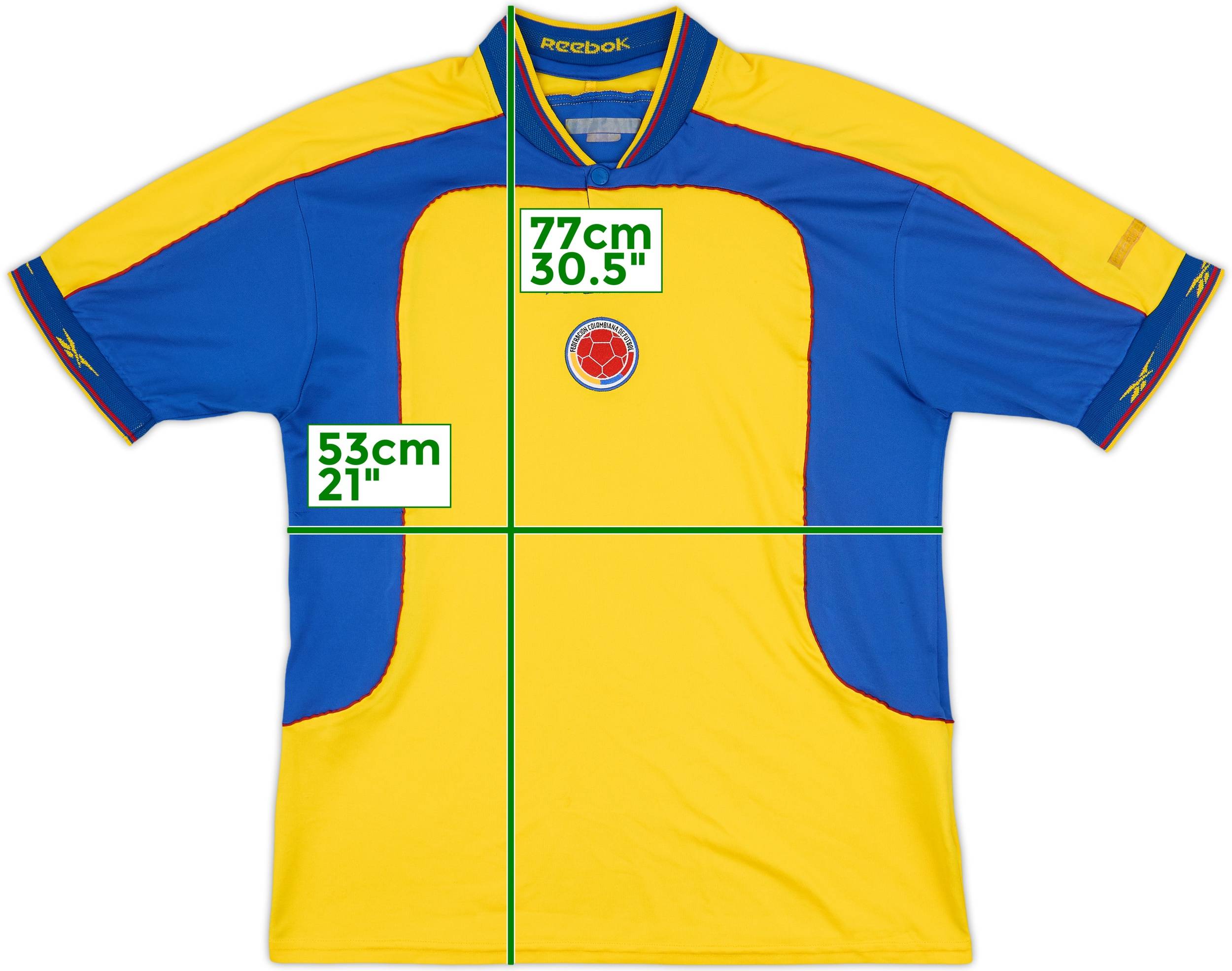 ウェア 2001-03 Colombia Reebok Home Shirt M 2001-03 Colombia Home Shirt - 9/10 - (L)